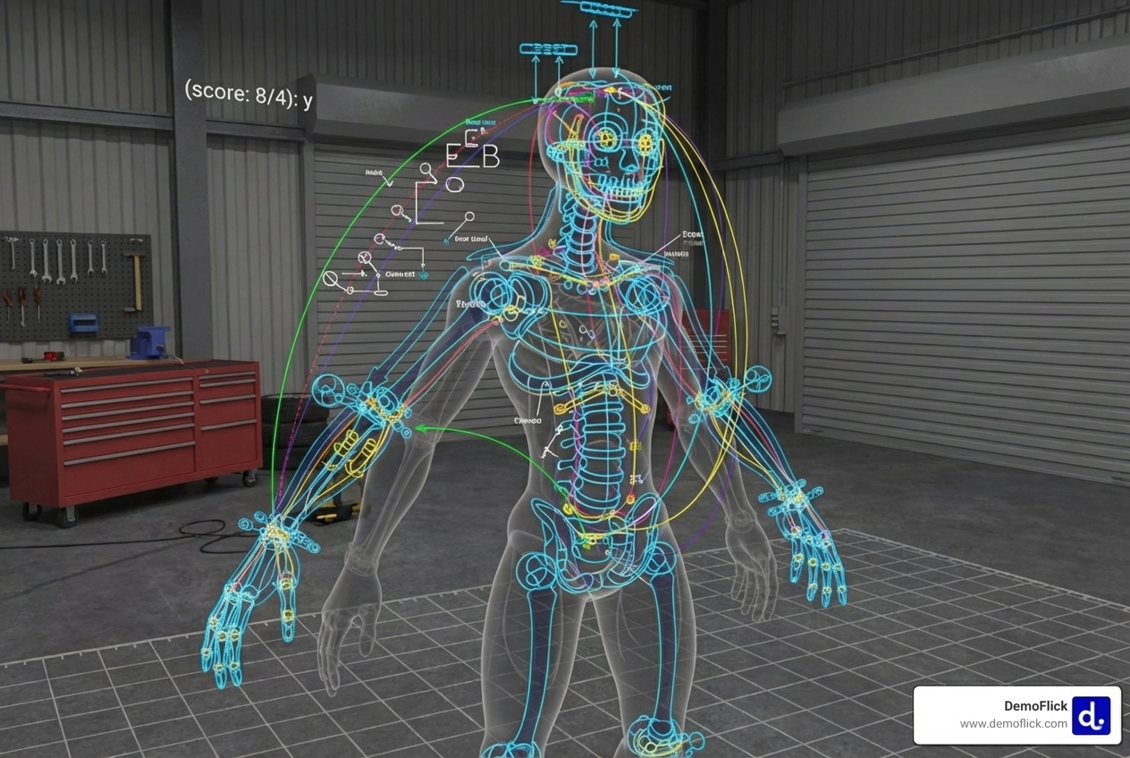 stylized image showing a blueprint or schematic of a complex animated character rig, emphasizing the structured, technical foundation of creative animation - animated film companies stylized image showing a blueprint or schematic of a complex animated character rig, emphasizing the structured, technical foundation of creative animation - animated film companies