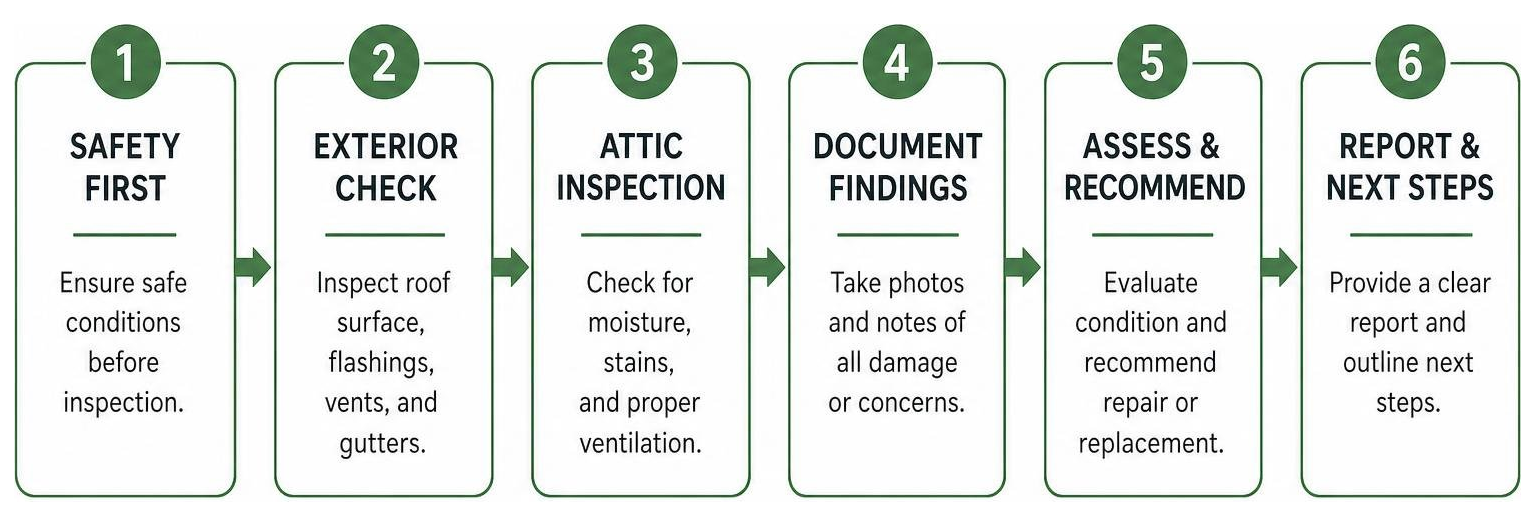 Step-by-step post-storm roof inspection process Step-by-step post-storm roof inspection process