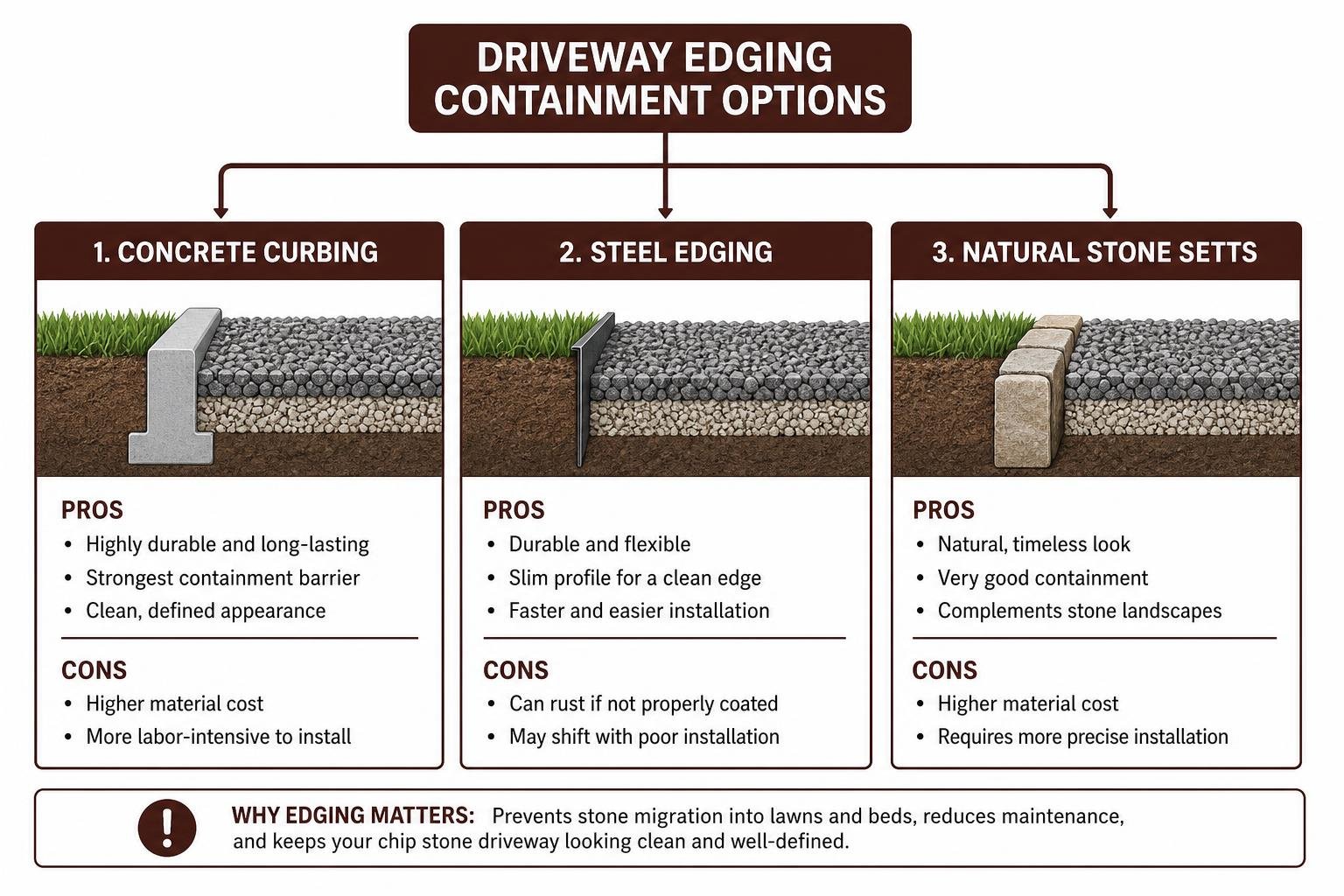driveway edging containment options driveway edging containment options