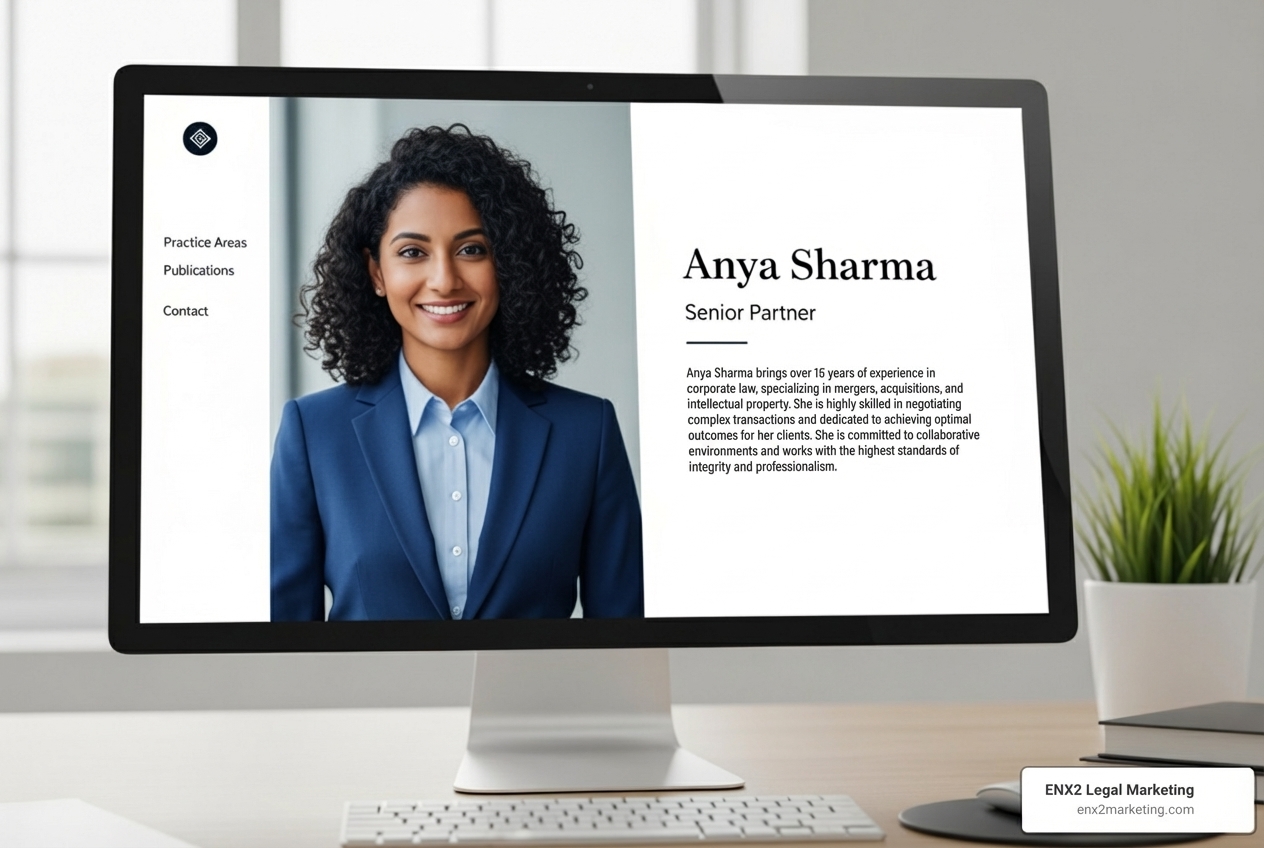 a well-designed attorney bio page - legal website content a well-designed attorney bio page - legal website content