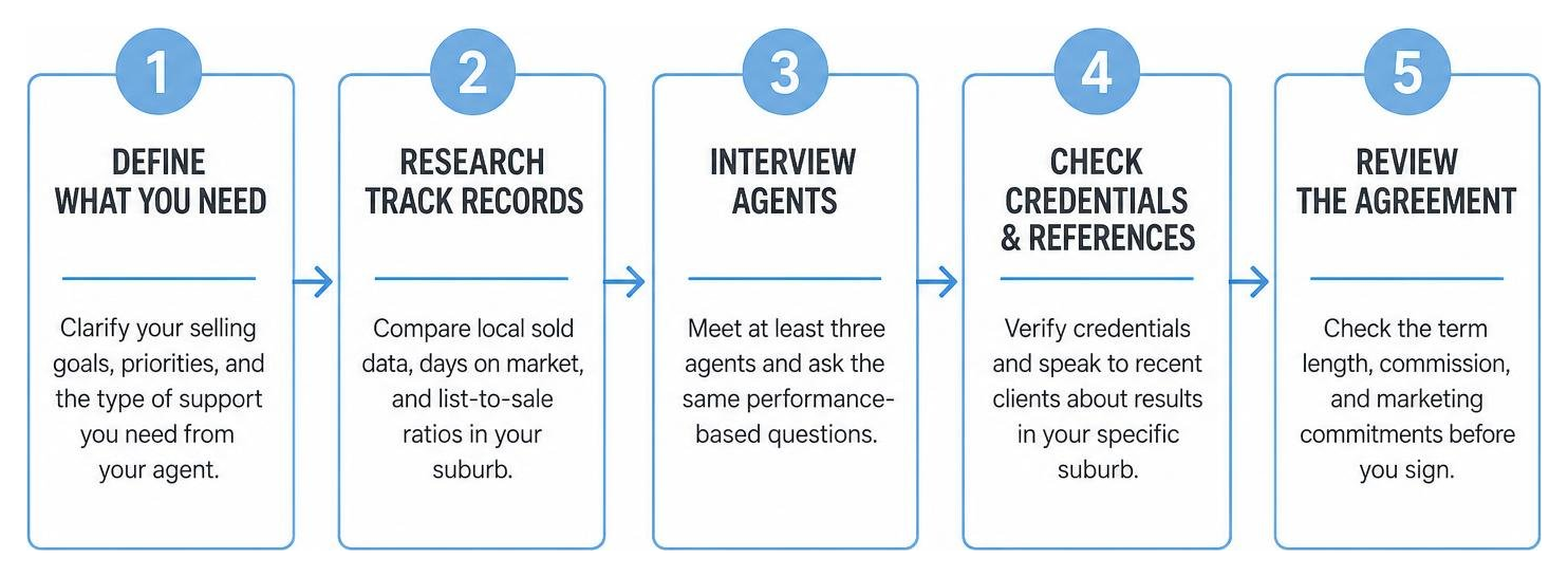 Step-by-step process of selecting a real estate agent Step-by-step process of selecting a real estate agent