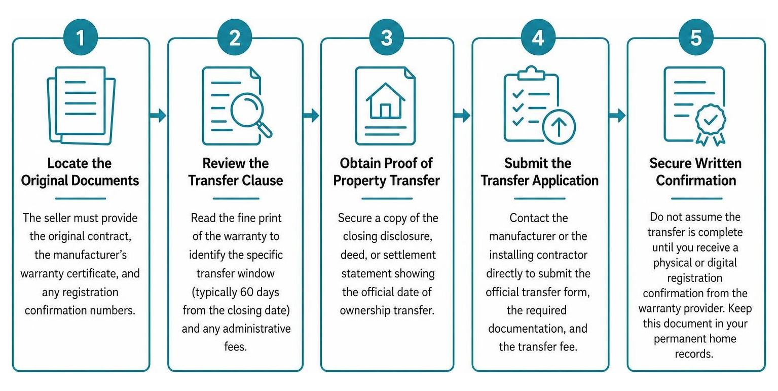 Step-by-step process of transferring a roof warranty during home purchase