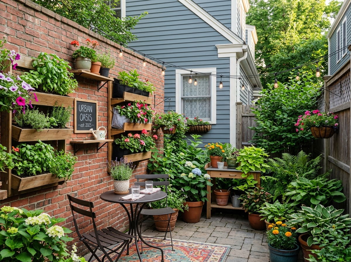 small-scale urban garden - outdoor living spaces