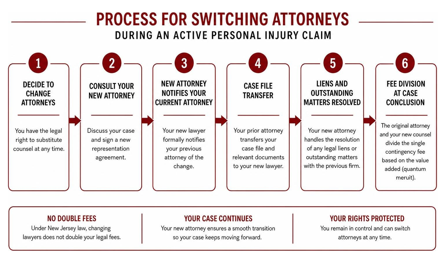 Process for switching attorneys during an active personal injury claim