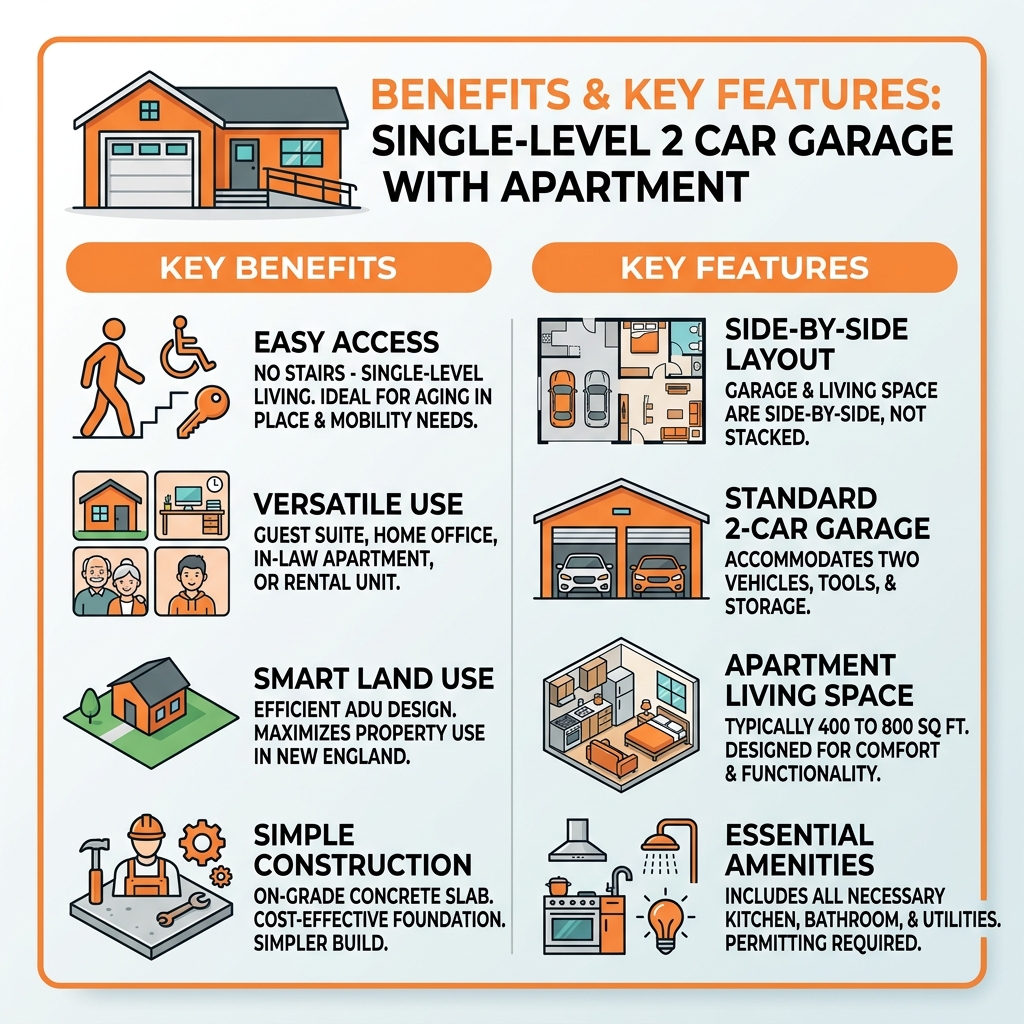 Benefits and key features of a single-level 2 car garage with apartment - 2 car garage with apartment single level Benefits and key features of a single-level 2 car garage with apartment - 2 car garage with apartment single level