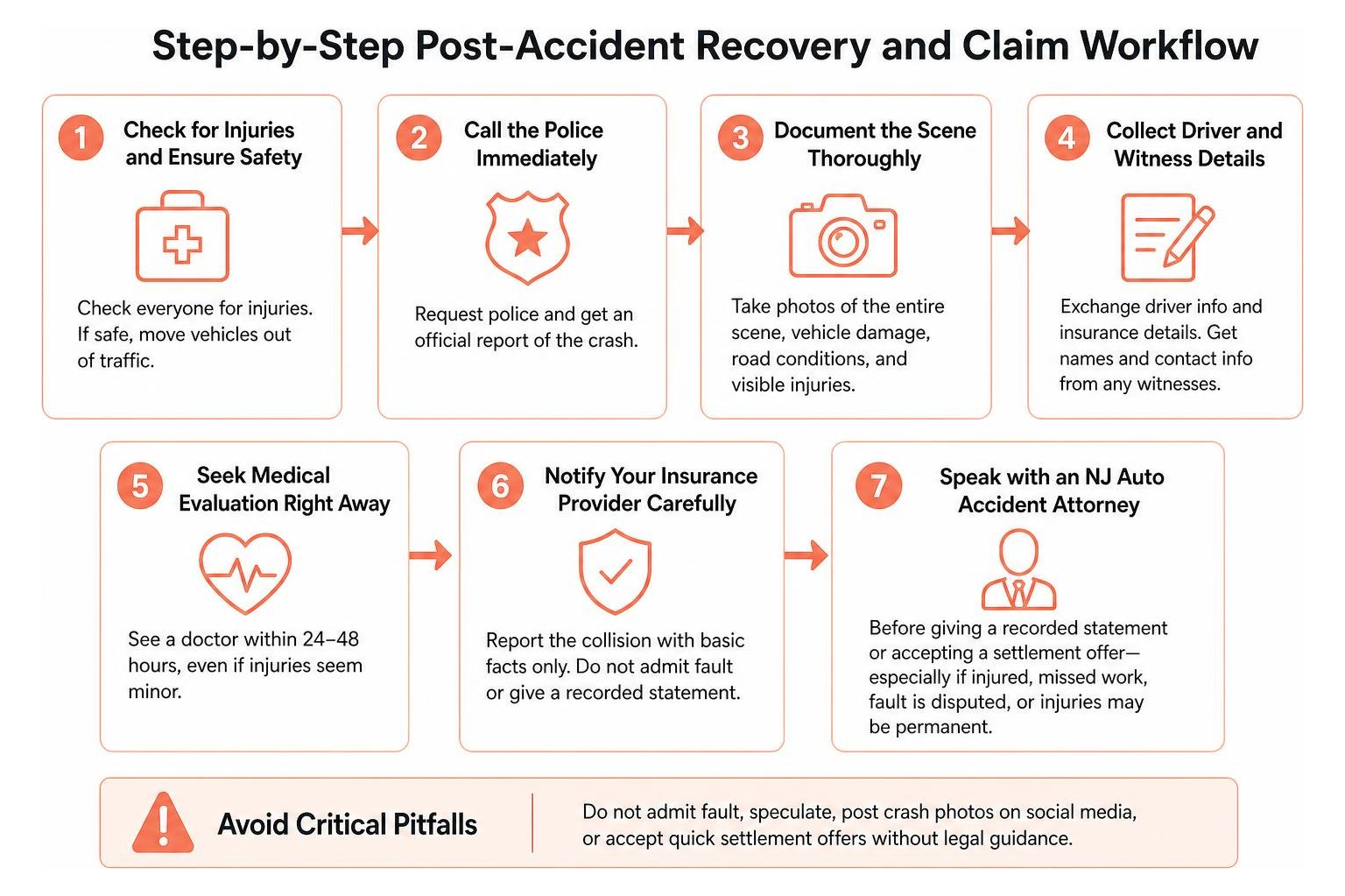 Step-by-step post-accident recovery and claim workflow Step-by-step post-accident recovery and claim workflow