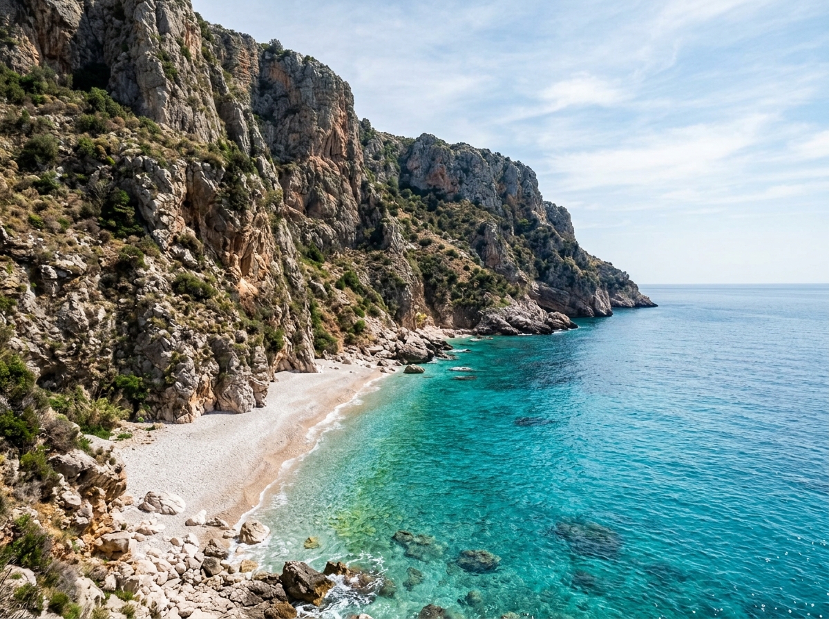 The rugged cliffs and turquoise water at Pasjača Beach - hidden gem beach holidays europe