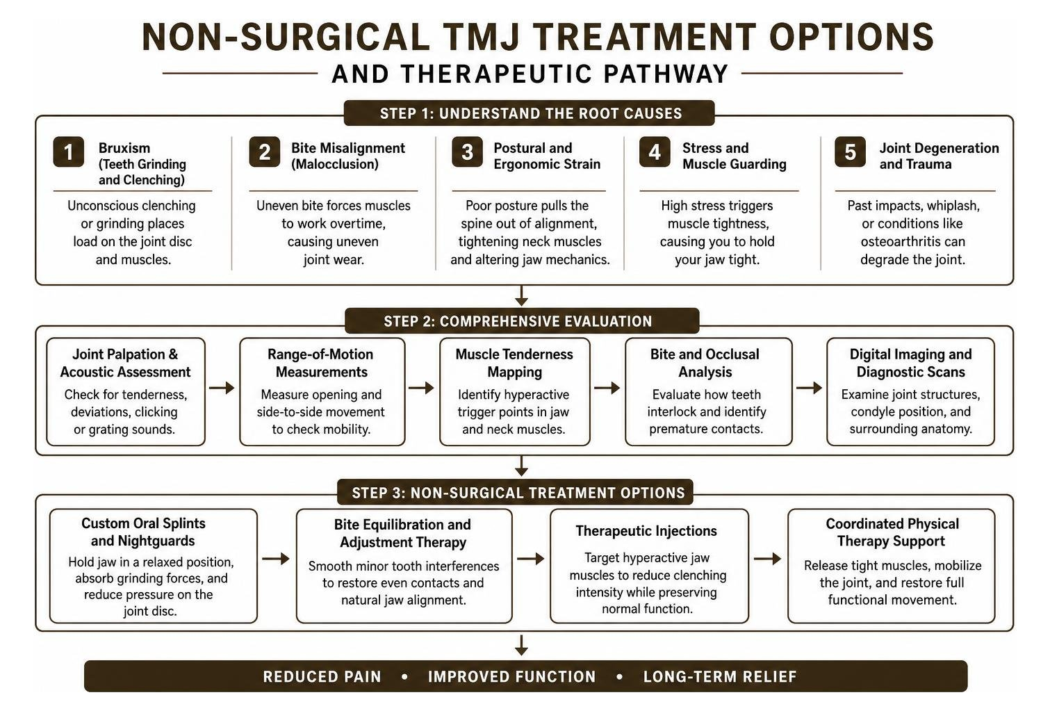 Non surgical TMJ treatment options and therapeutic pathway
