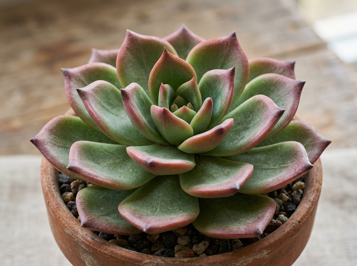 A close-up of high-quality artificial succulent textures showing realistic leaf veins and color gradients - artificial