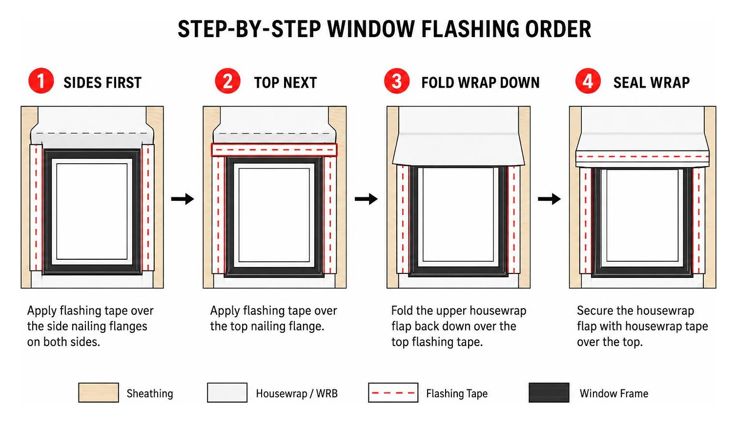 step by step window flashing order step by step window flashing order