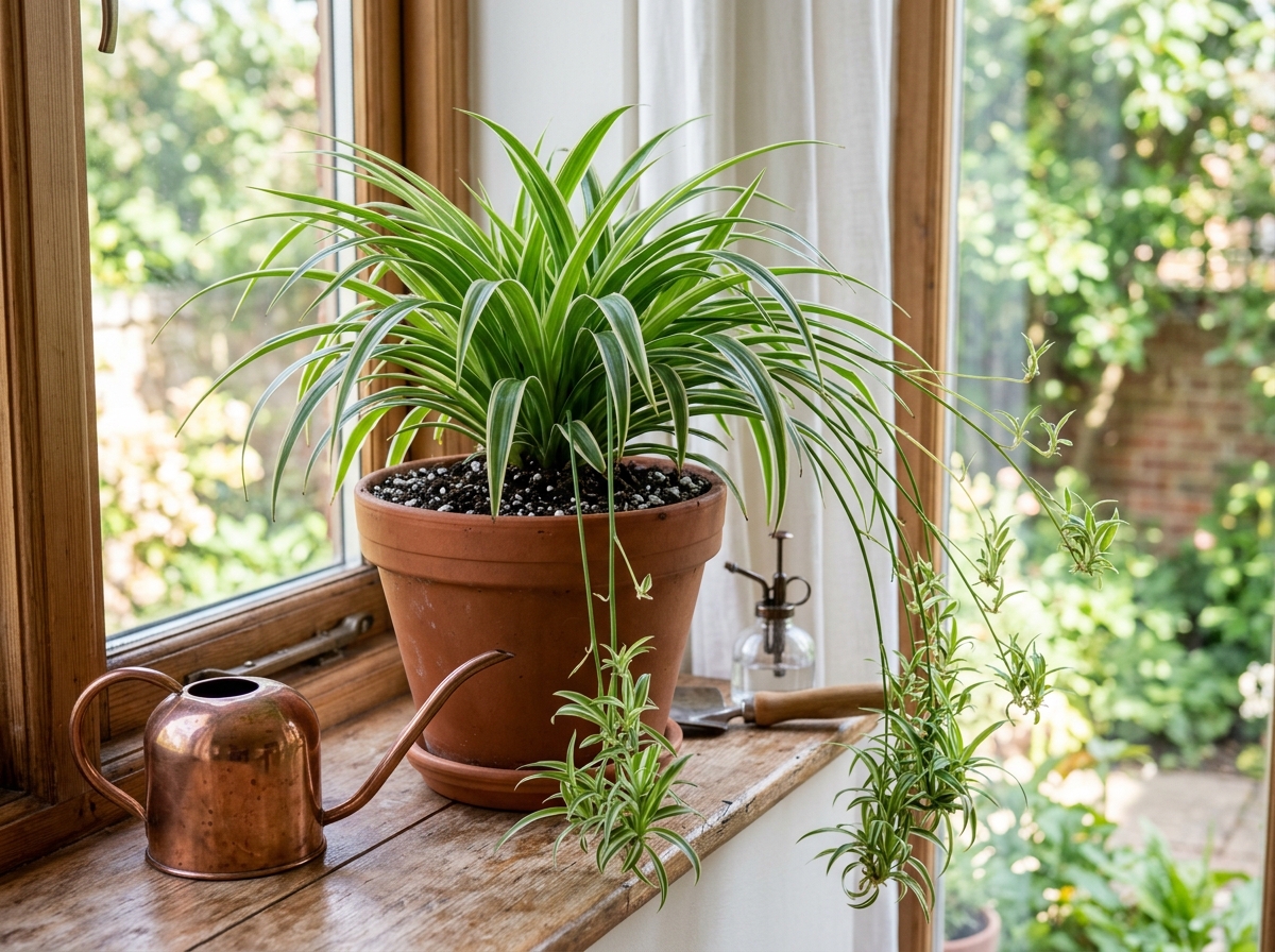 Spider plant propagation and care tips - spider plant clean air Spider plant propagation and care tips - spider plant clean air