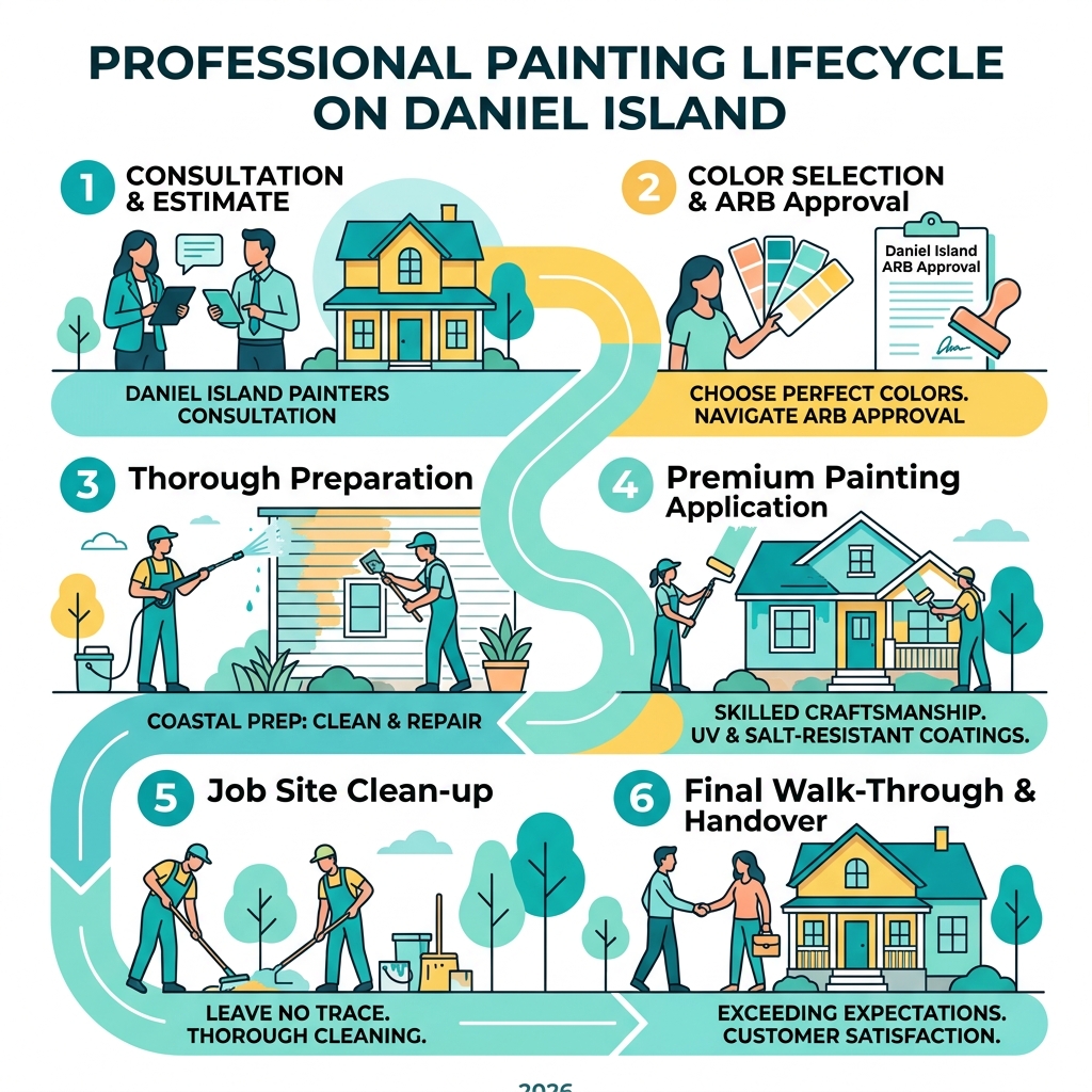 Professional painting lifecycle from consultation to final walk-through on Daniel Island - daniel island house painters
