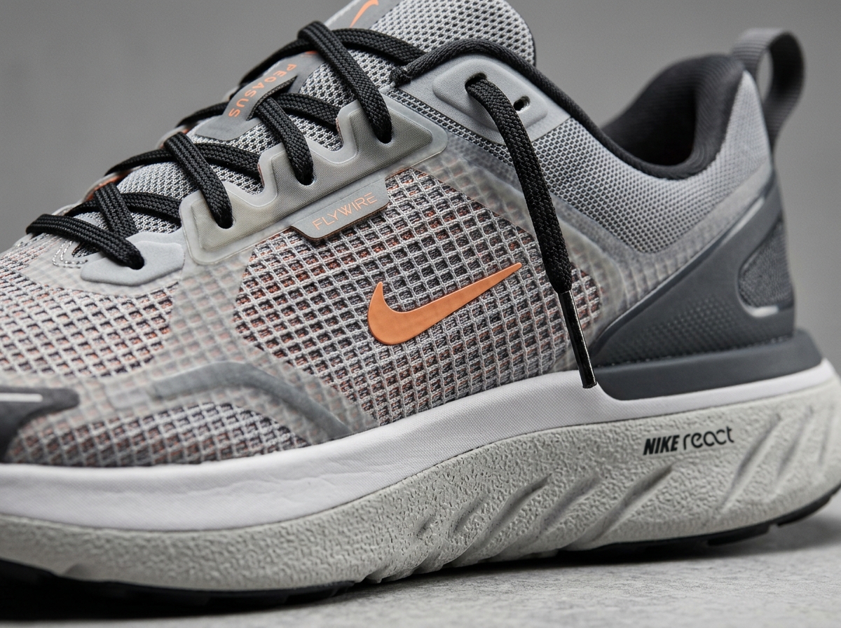 Synthetic shoe materials showing technical mesh and foam - can running shoes be washed