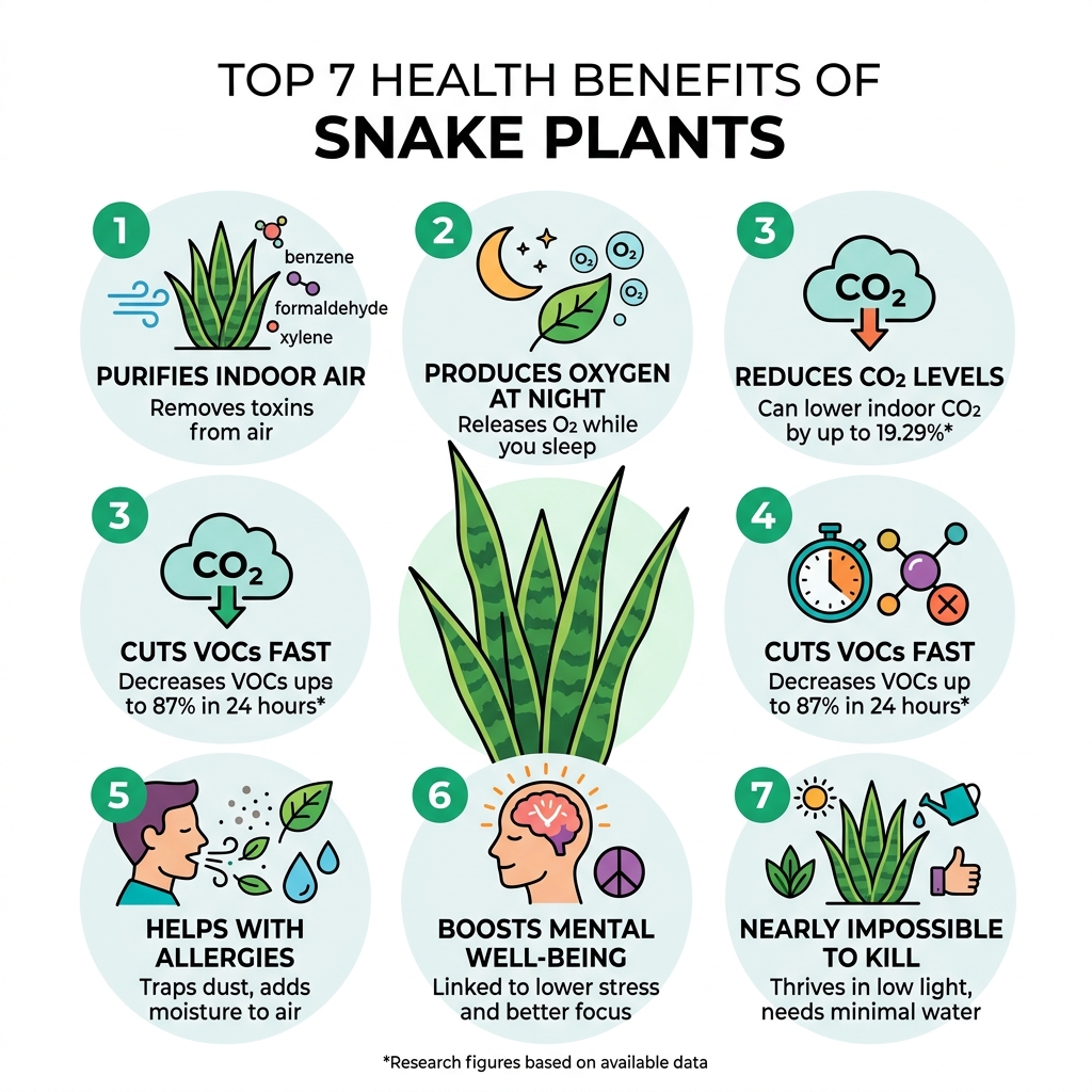 Top 7 health benefits of snake plants infographic - benefits of snake plant infographic Top 7 health benefits of snake plants infographic - benefits of snake plant infographic