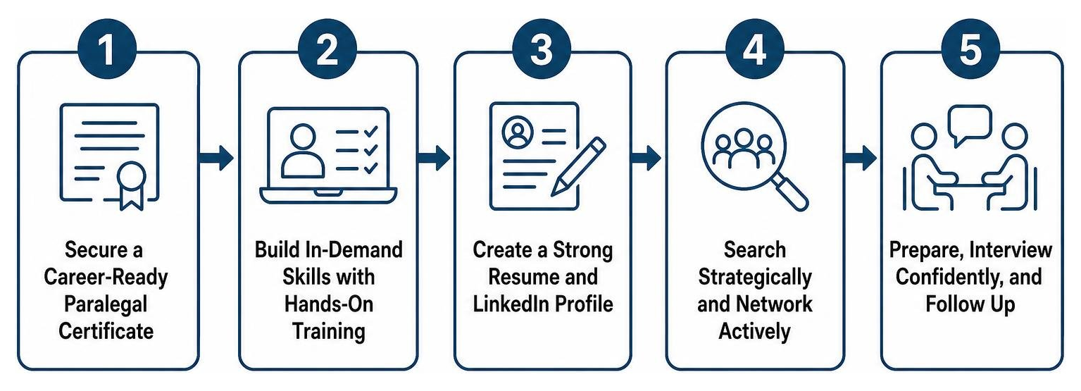 5 simple steps to land a paralegal job sequence