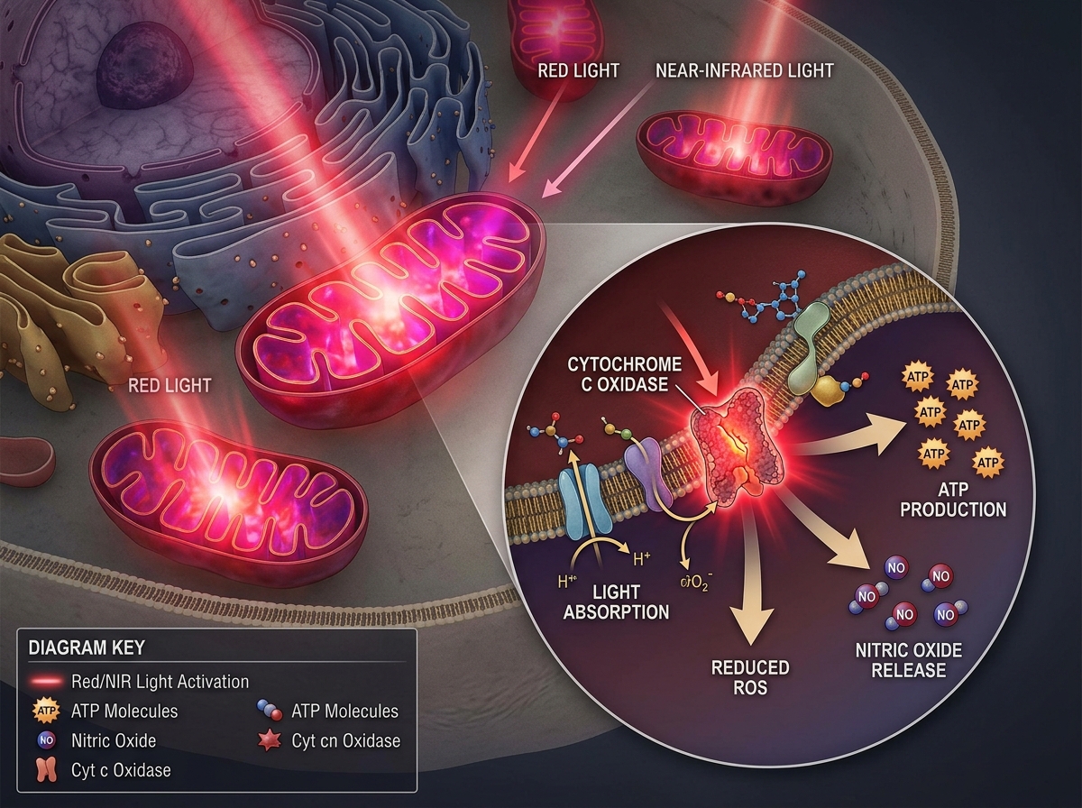 Mitochondrial activation by red and near-infrared light wavelengths - red light therapy for inflammation