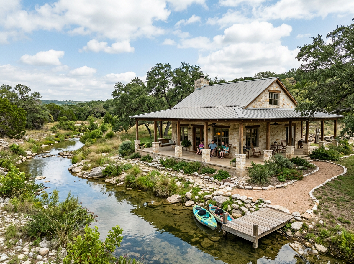 Home with Creek Frontage in Texas