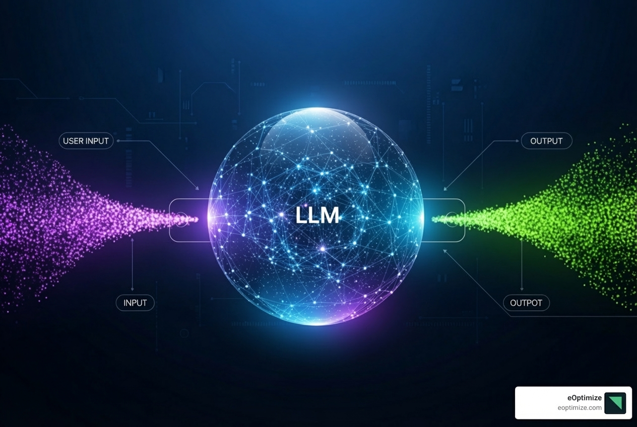 diagram showing how an AI tool uses an LLM - AI content tools