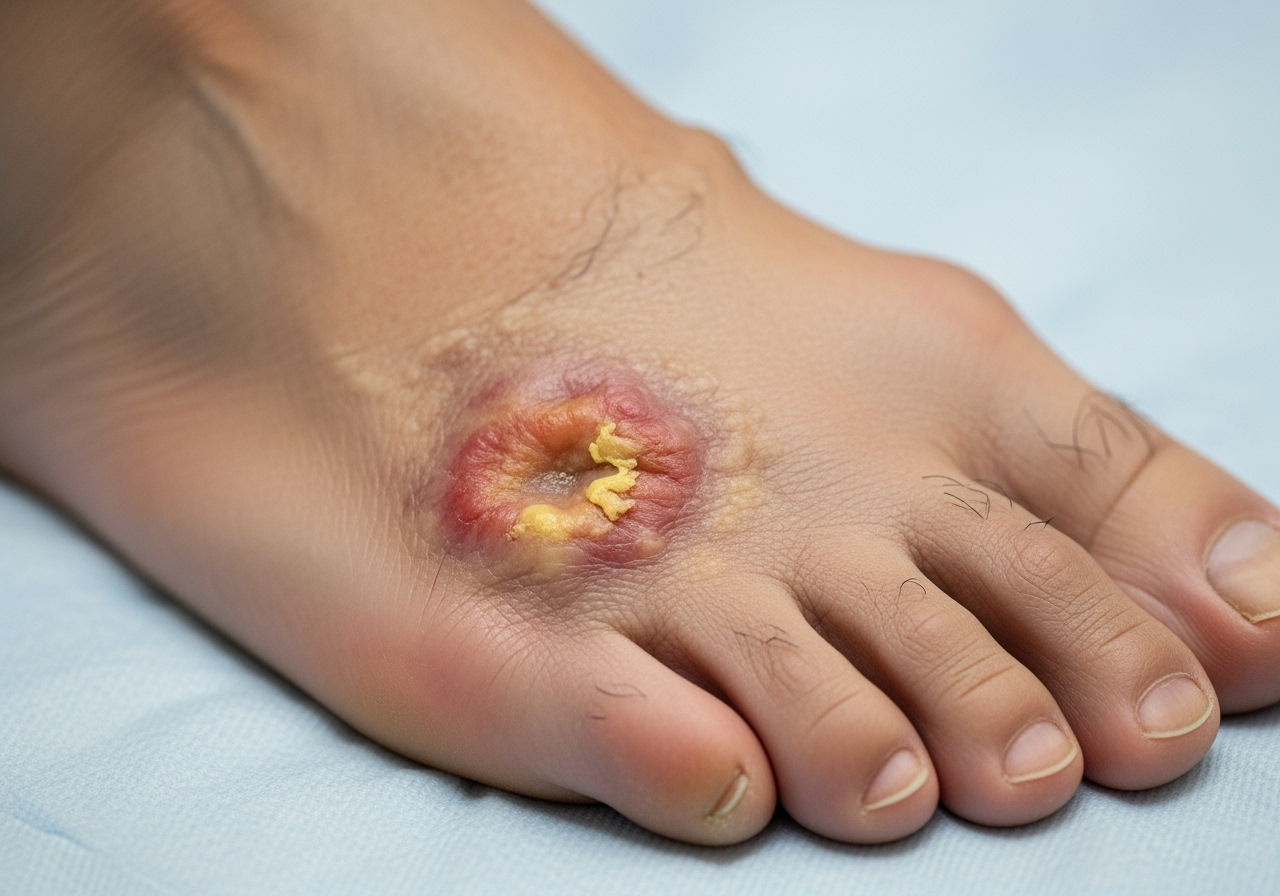 One Simple Way to Relieve Diabetic Foot Pain 4 a foot ulcer - Diabetic foot pain