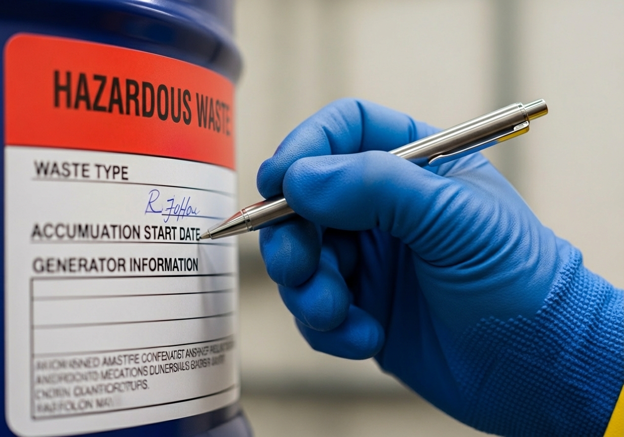 how to complete a hazardous waste label