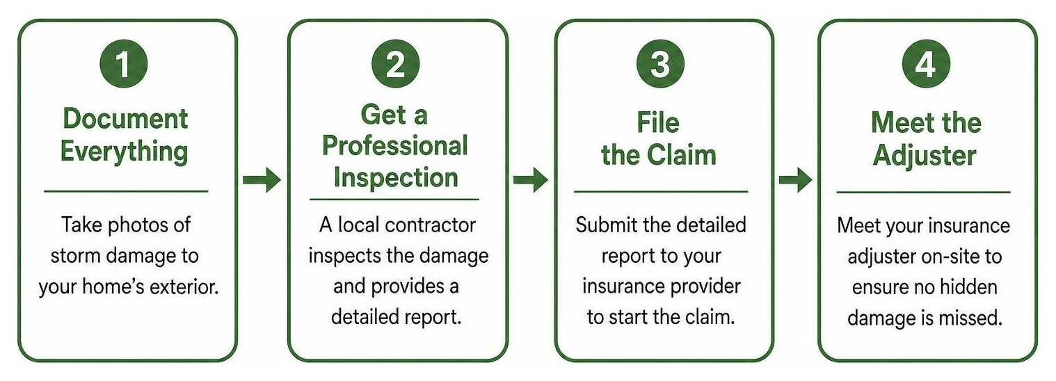 Process of handling storm damage and insurance claims Process of handling storm damage and insurance claims