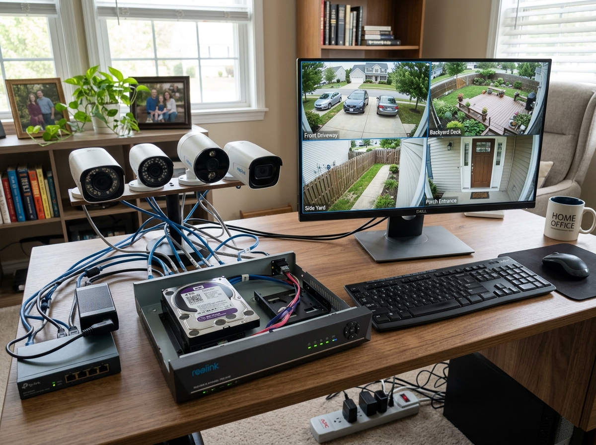 NVR local storage system setup - camera for outside house