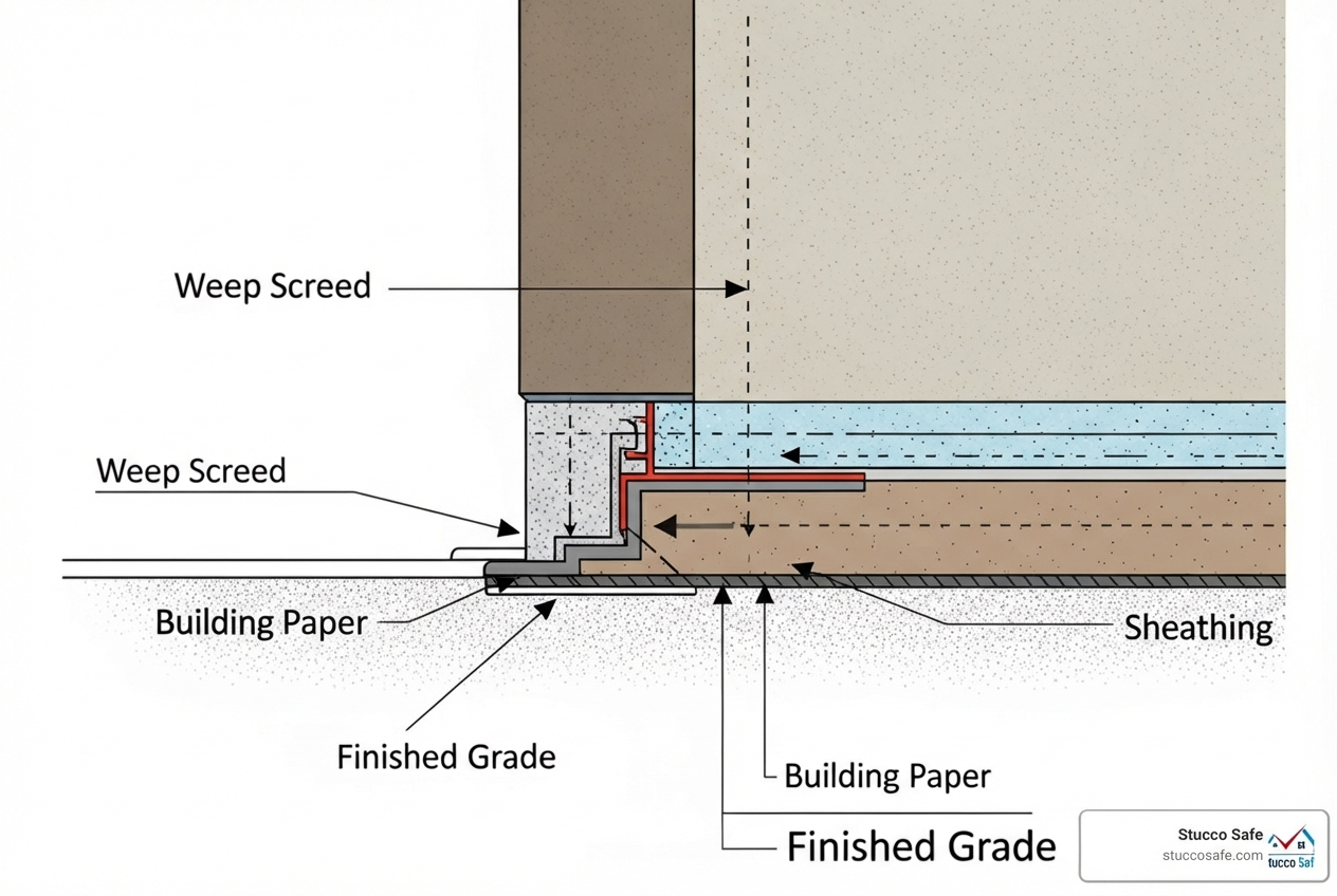 stucco weep screed installation diagram with clearances - stucco weep screed stucco weep screed installation diagram with clearances - stucco weep screed