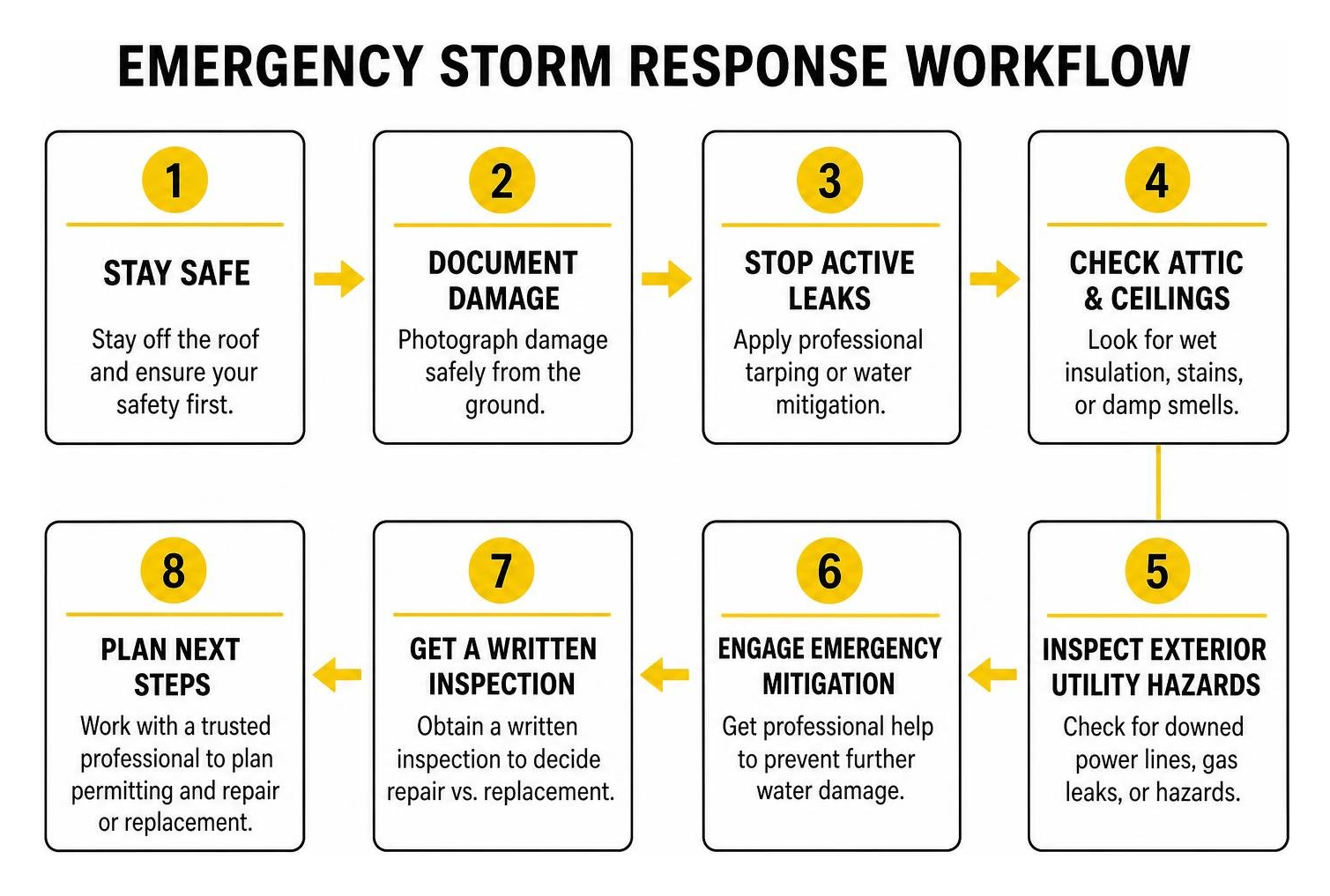 Emergency storm response workflow Emergency storm response workflow