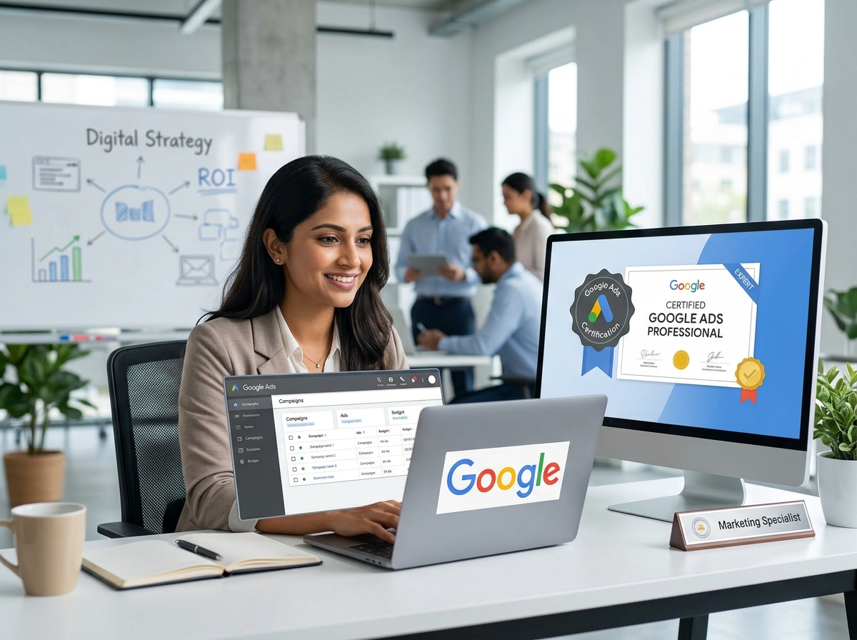 Screenshot of the Skillshop dashboard showing various Google Ads learning paths and certification options - Certified Google Screenshot of the Skillshop dashboard showing various Google Ads learning paths and certification options - Certified Google