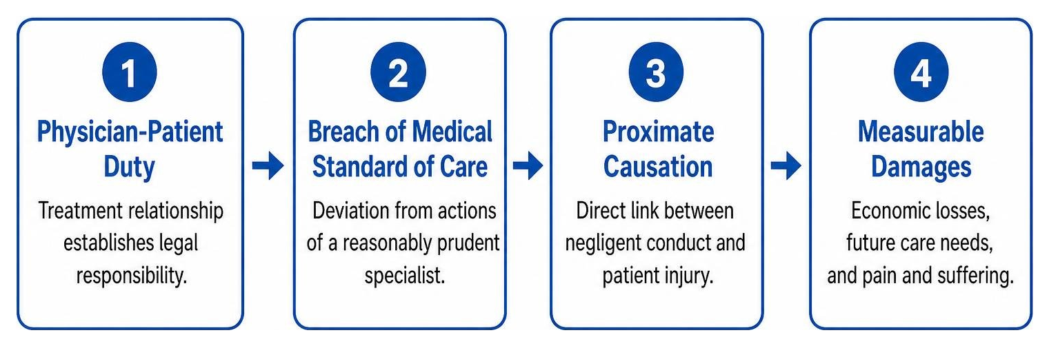 Core legal elements required to establish a New Jersey medical malpractice claim