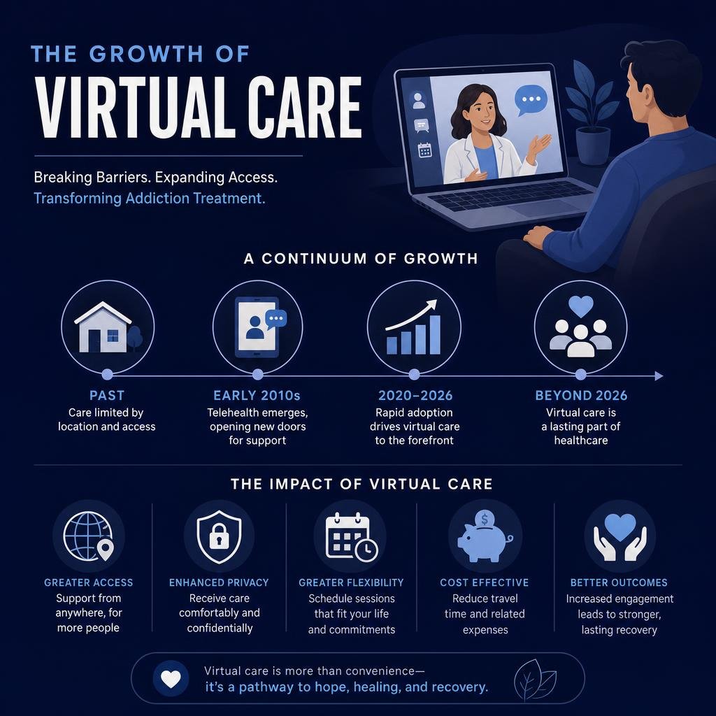 infographic explaining the growth of virtual care infographic