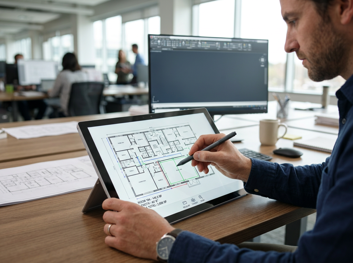 digital on-screen blueprint takeoff measurement