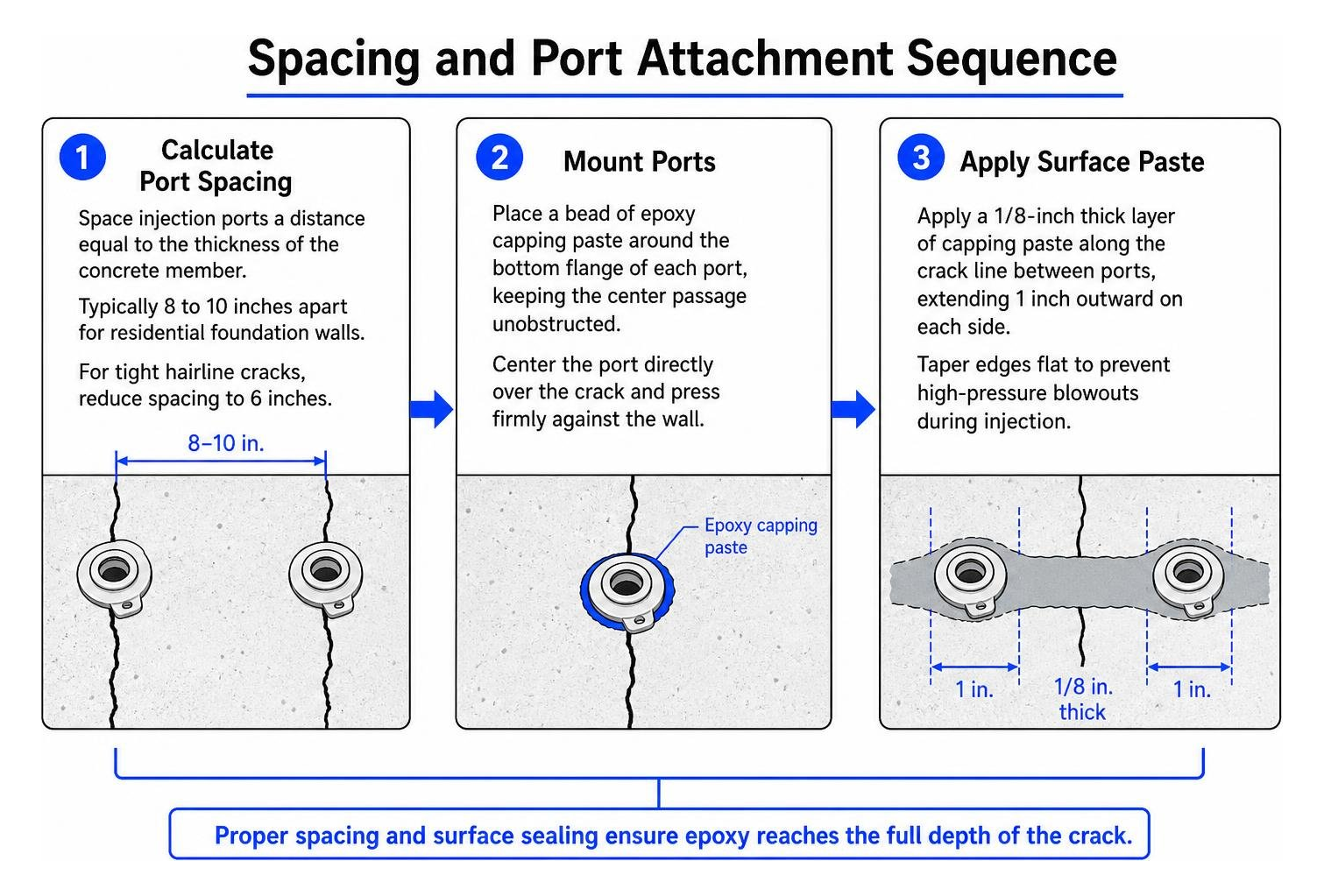 Spacing and Port Attachment Sequence Spacing and Port Attachment Sequence