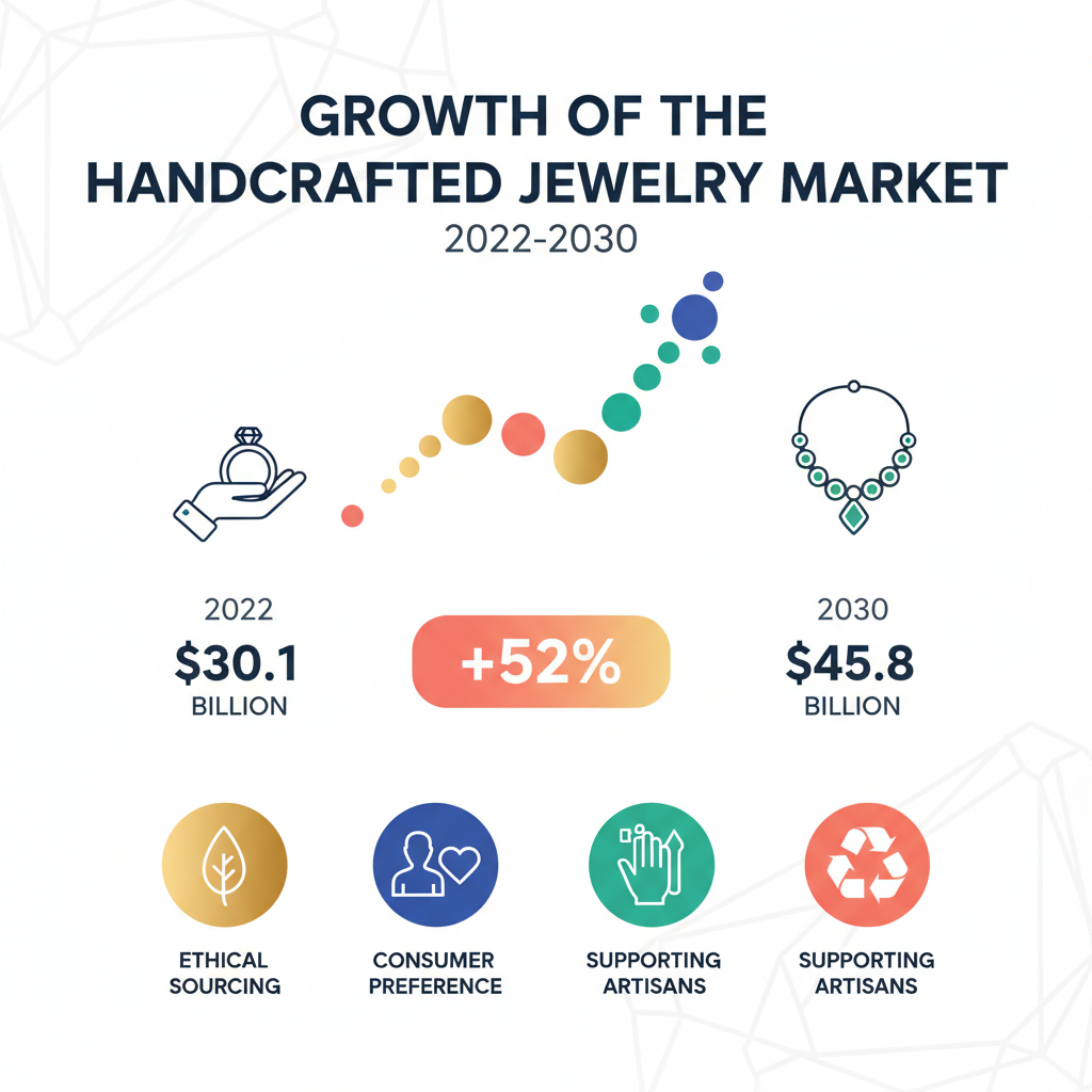 Growth of the Handcrafted Jewelry Market 2022-2030 - Handcrafted Jewelry infographic 