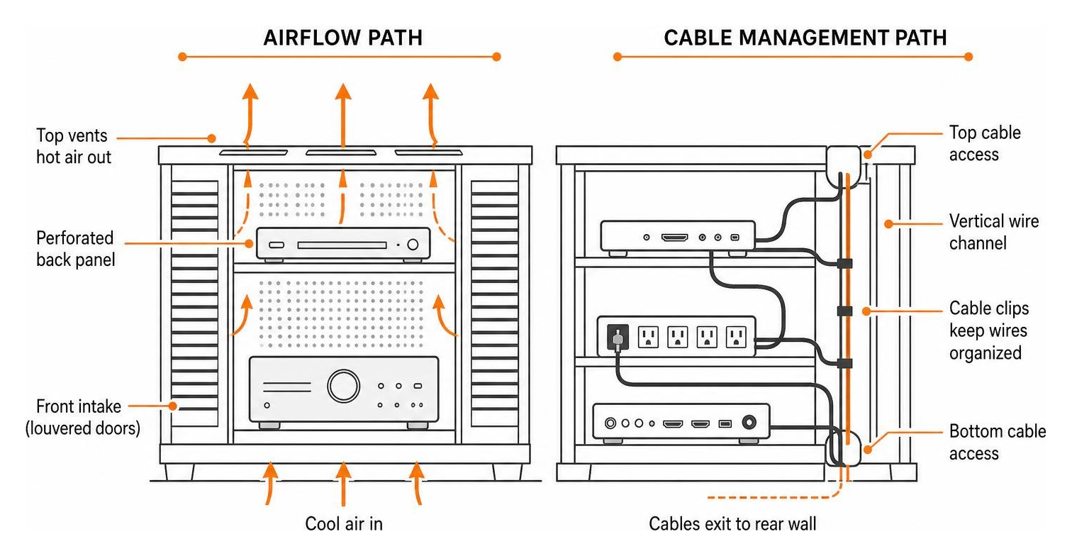 airflow and cable management mechanism airflow and cable management mechanism