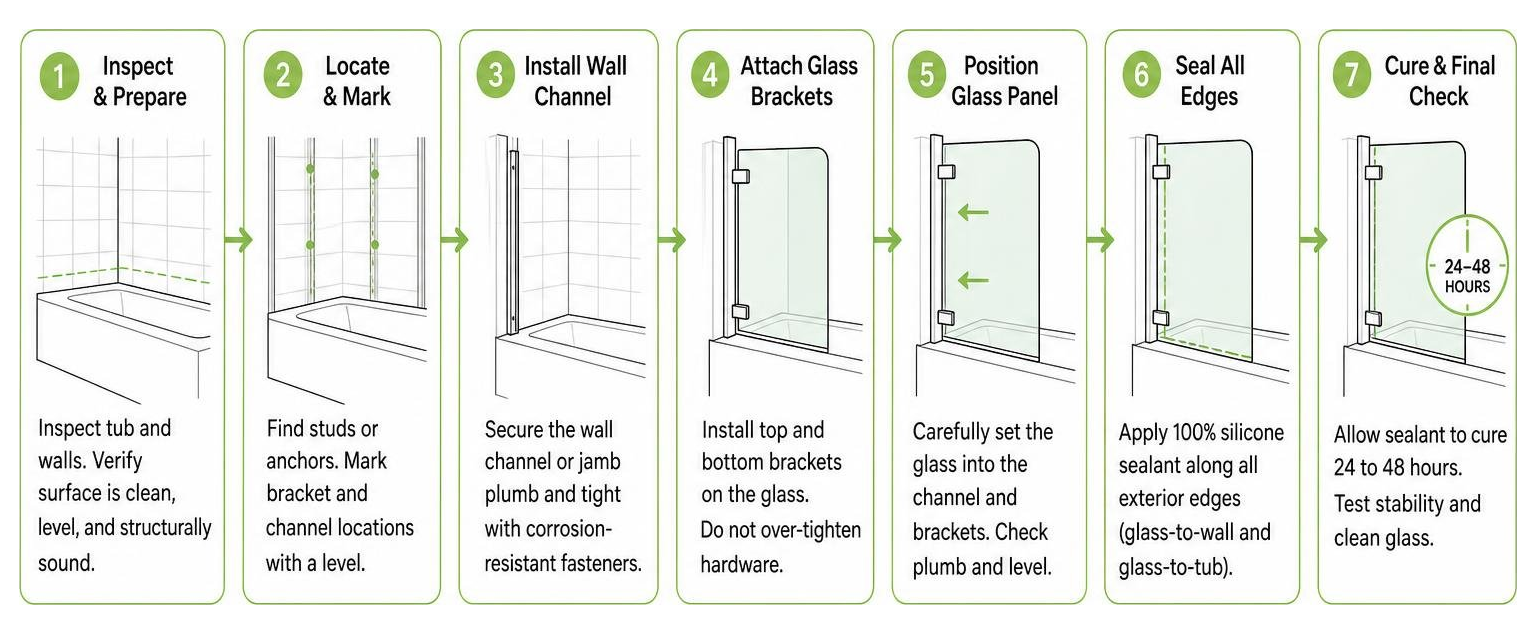 Step-by-step professional installation workflow diagram Step-by-step professional installation workflow diagram