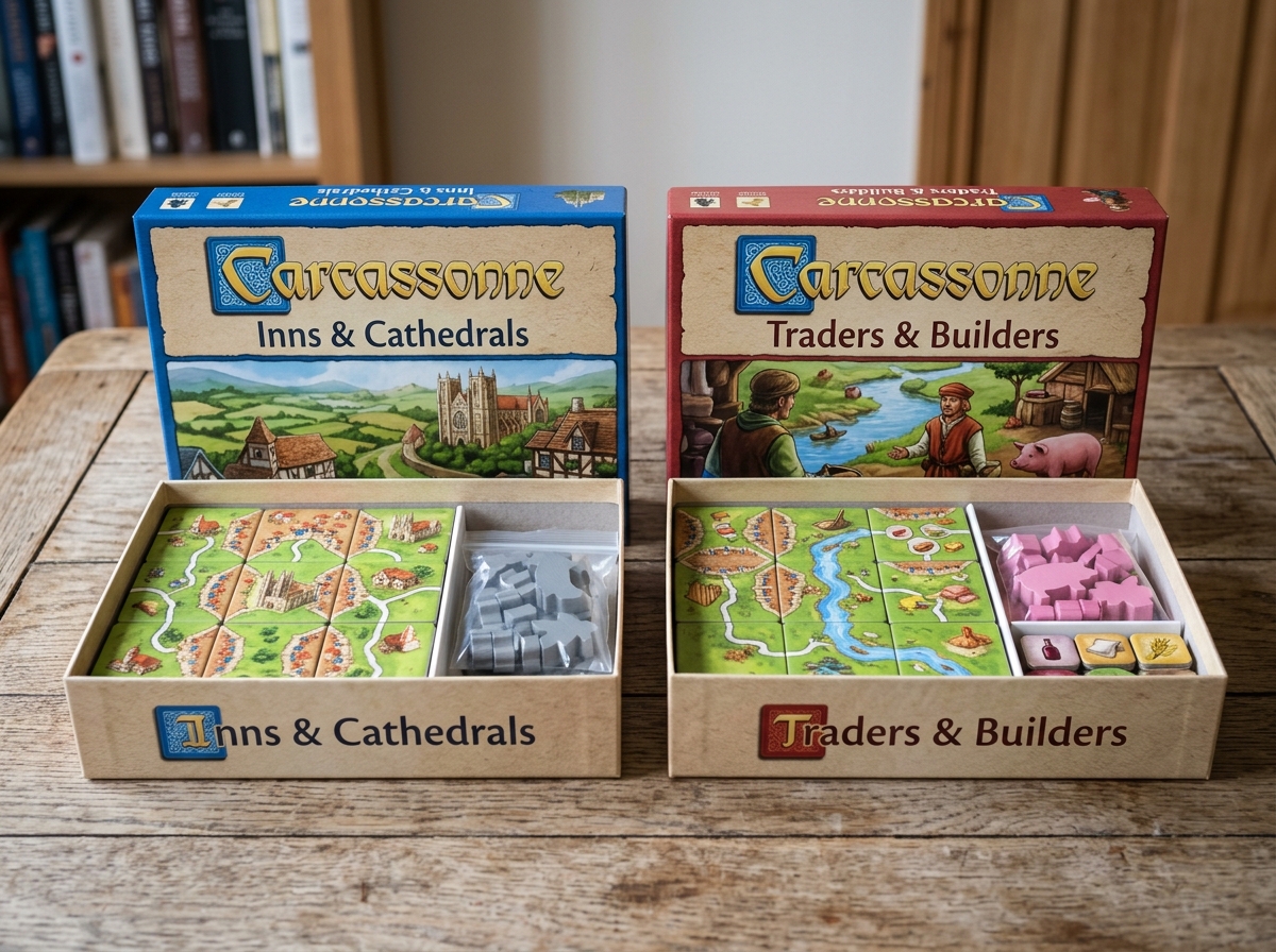 Side by side of the first two major expansions - best carcassonne expansions