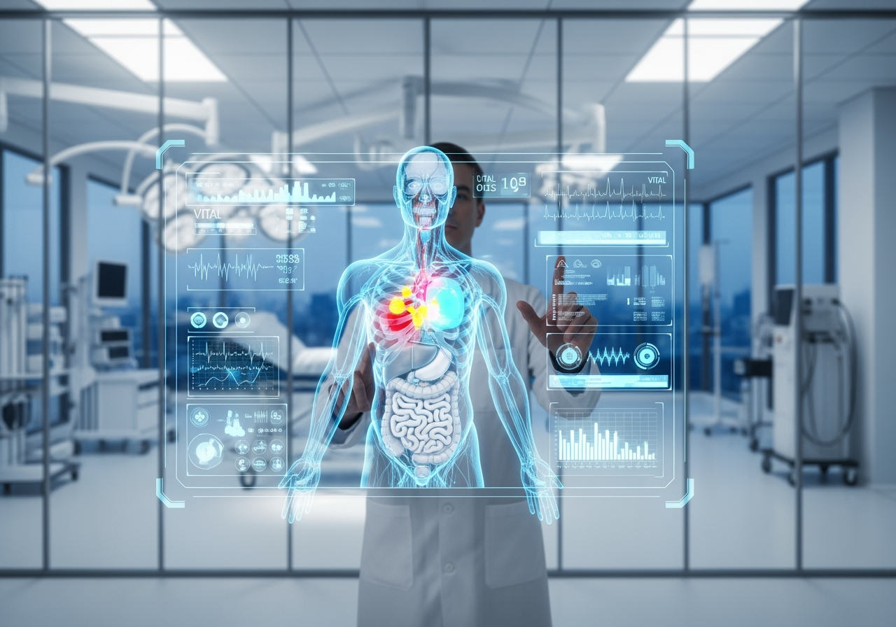 Futuristic medical interface - Hormone therapy options