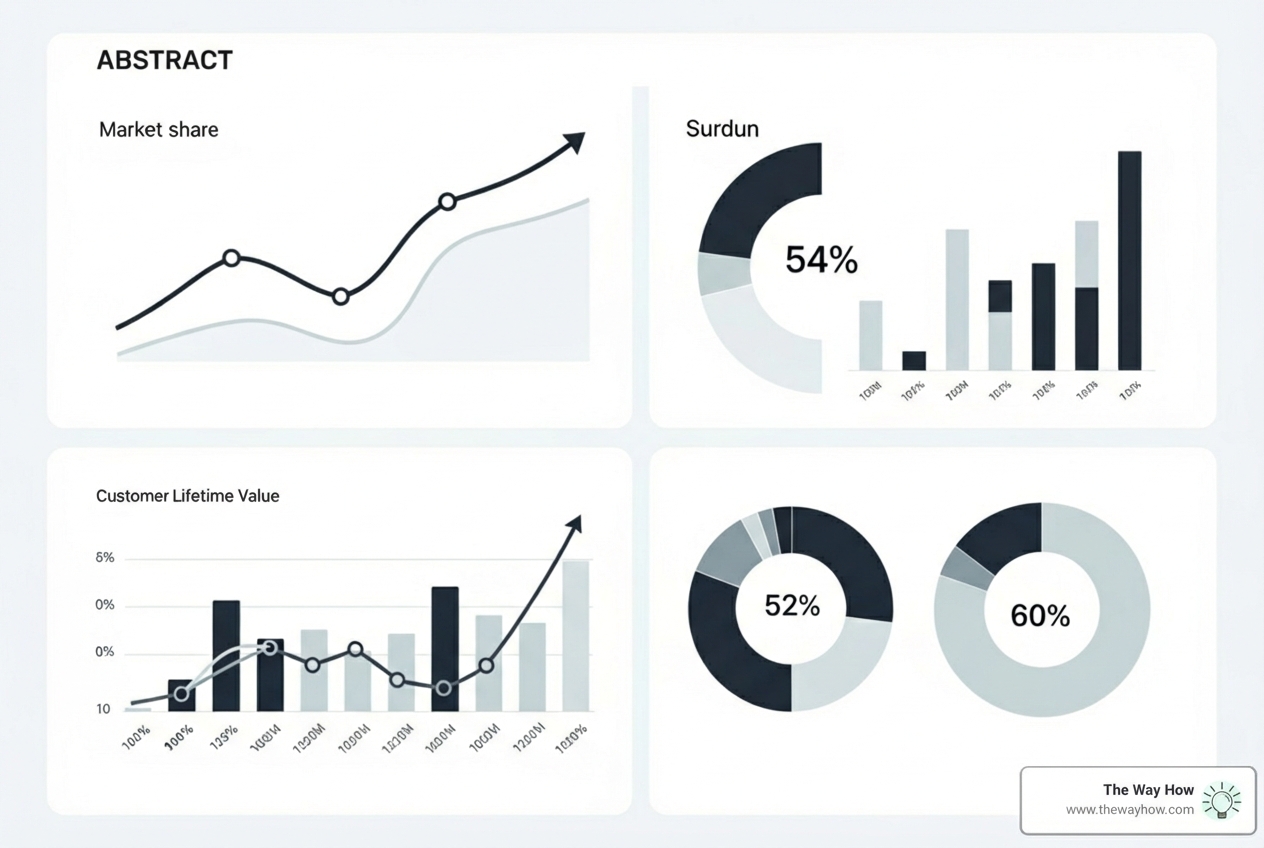 a dashboard showing growth in key business metrics like market share and customer lifetime value, not just likes. - disruptive advertising agency a dashboard showing growth in key business metrics like market share and customer lifetime value, not just likes. - disruptive advertising agency