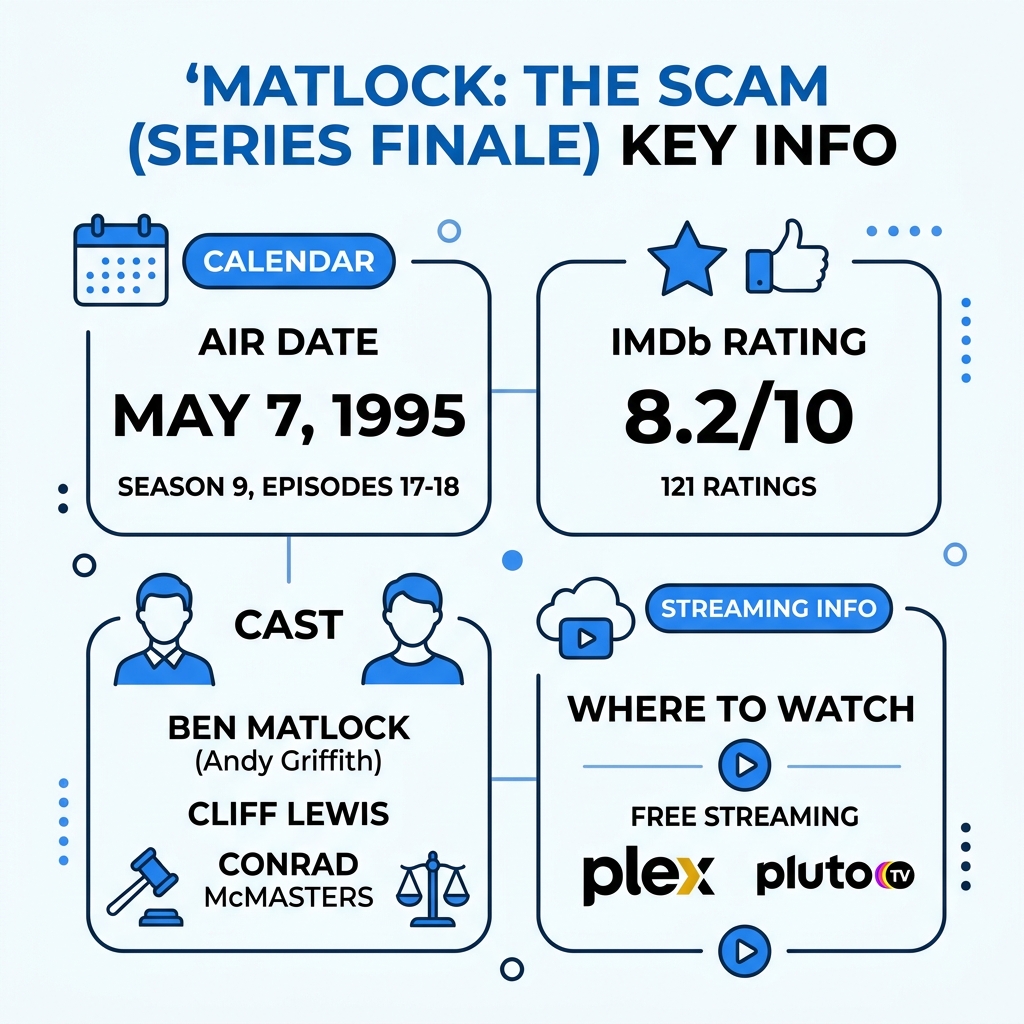 Matlock The Scam finale episode air date IMDb rating cast and streaming info - matlock the scam infographic Matlock The Scam finale episode air date IMDb rating cast and streaming info - matlock the scam infographic