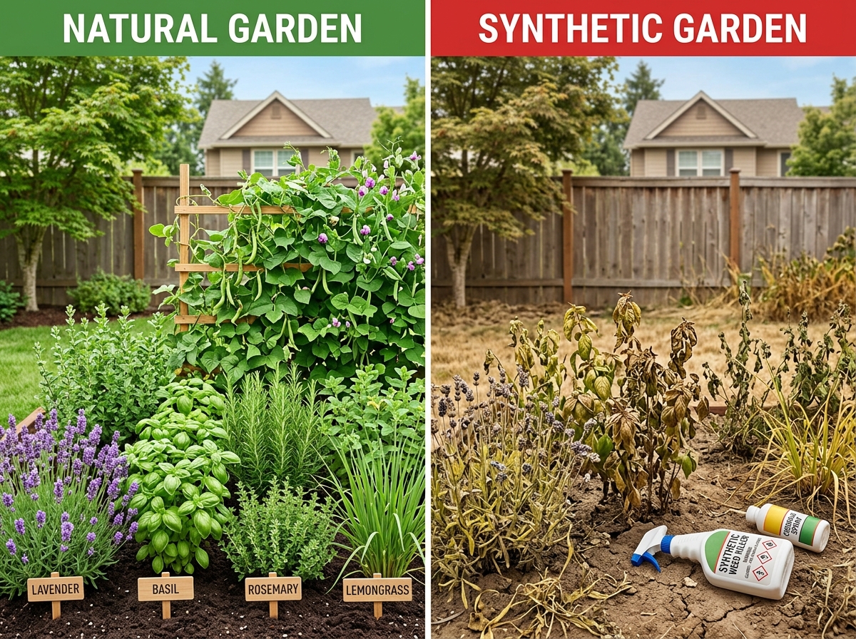 Comparison of natural herbs and synthetic sprays - herbs for bug repellent Comparison of natural herbs and synthetic sprays - herbs for bug repellent