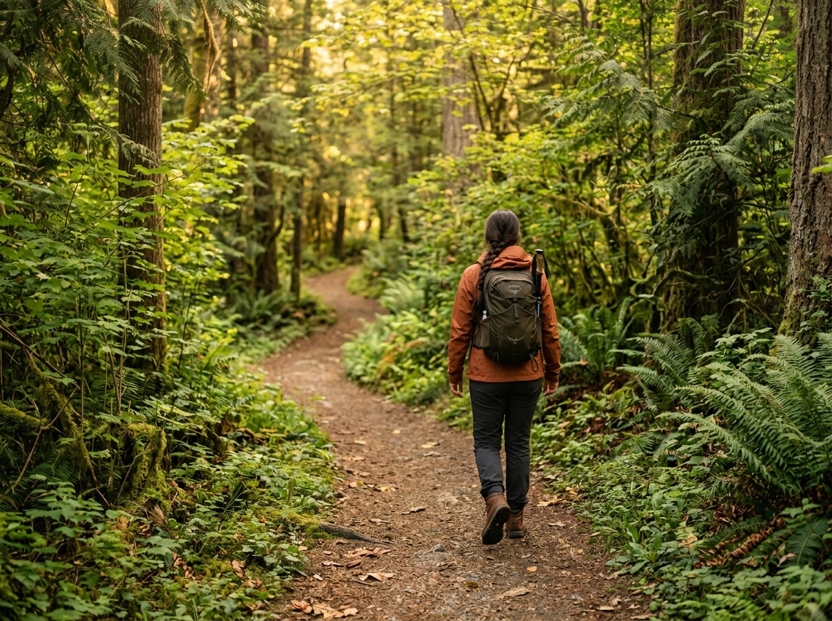 person walking in nature - holistic health and wellness