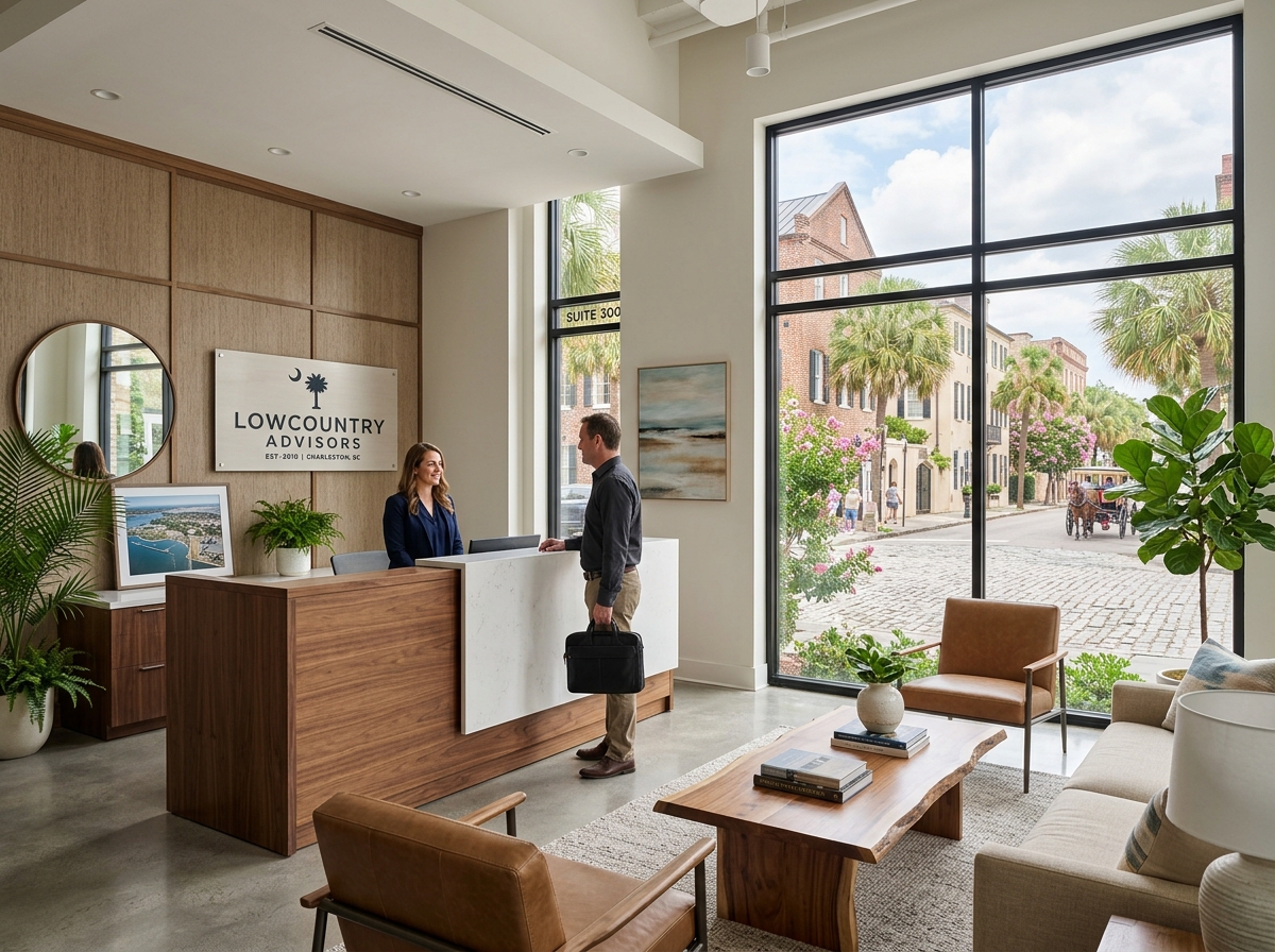local Charleston professional service office interior - brand awareness social media