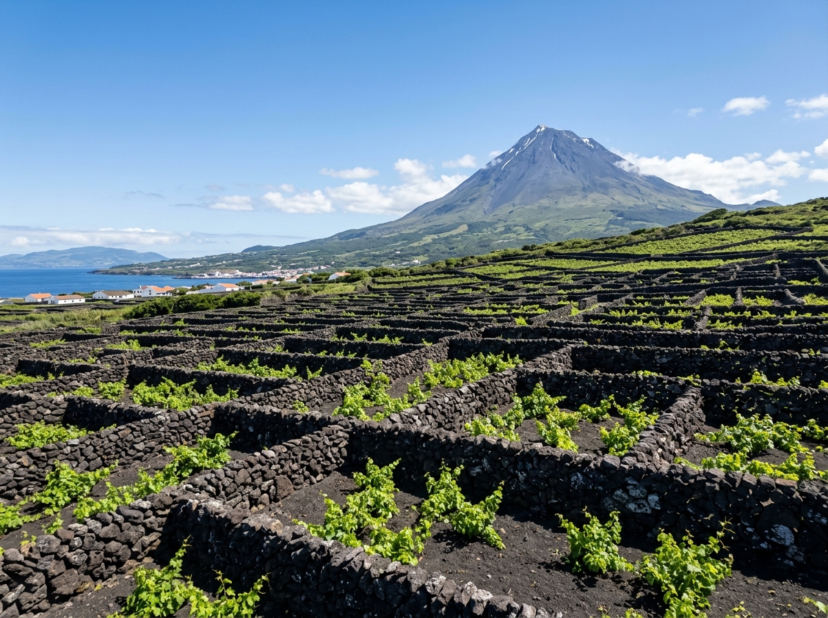 Pico Island's unique UNESCO volcanic vineyards and Mount Pico - affordable hidden gems portugal Pico Island's unique UNESCO volcanic vineyards and Mount Pico - affordable hidden gems portugal