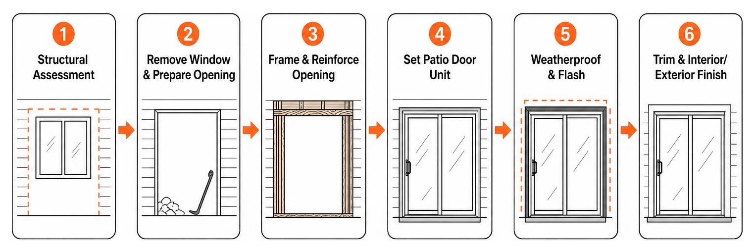 Step-by-step installation flow from structural assessment to weatherproofing and trim finish Step-by-step installation flow from structural assessment to weatherproofing and trim finish