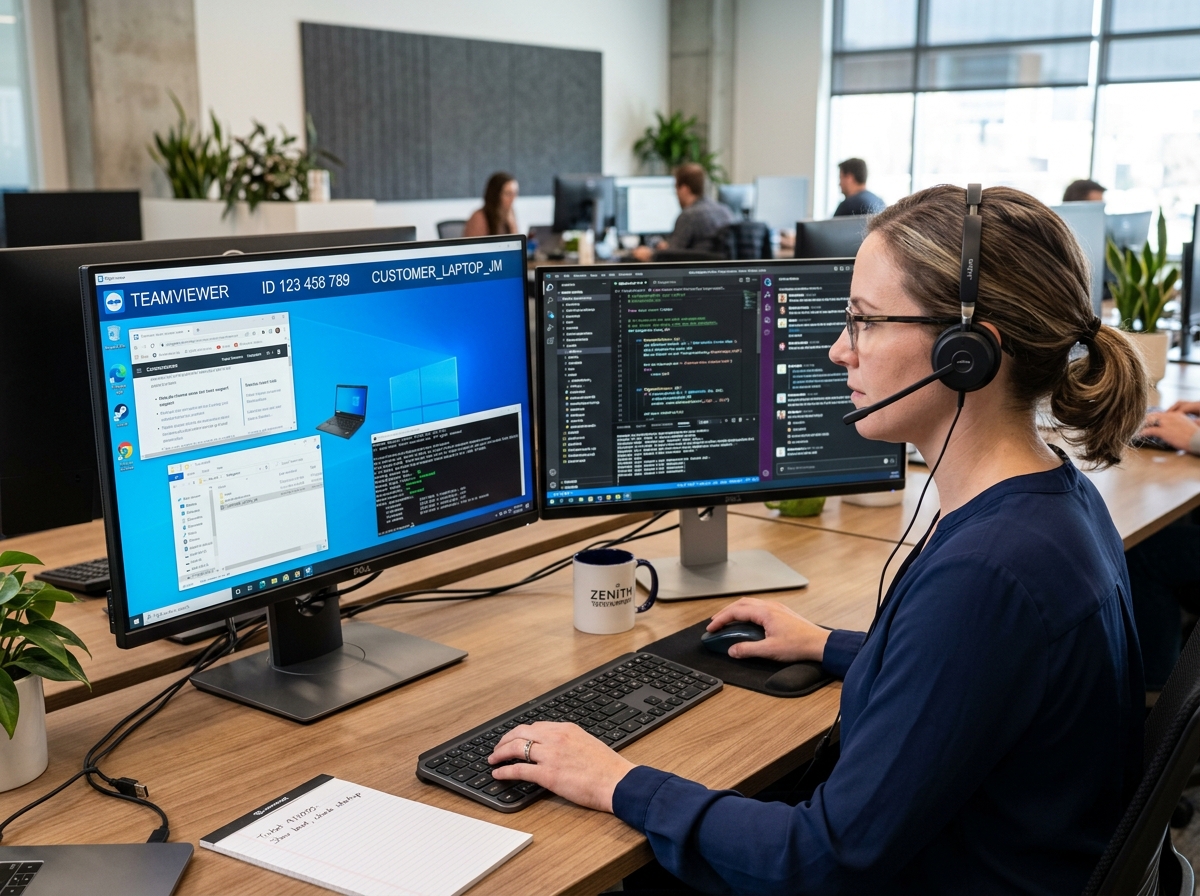 Remote support session - tech solutions and repair