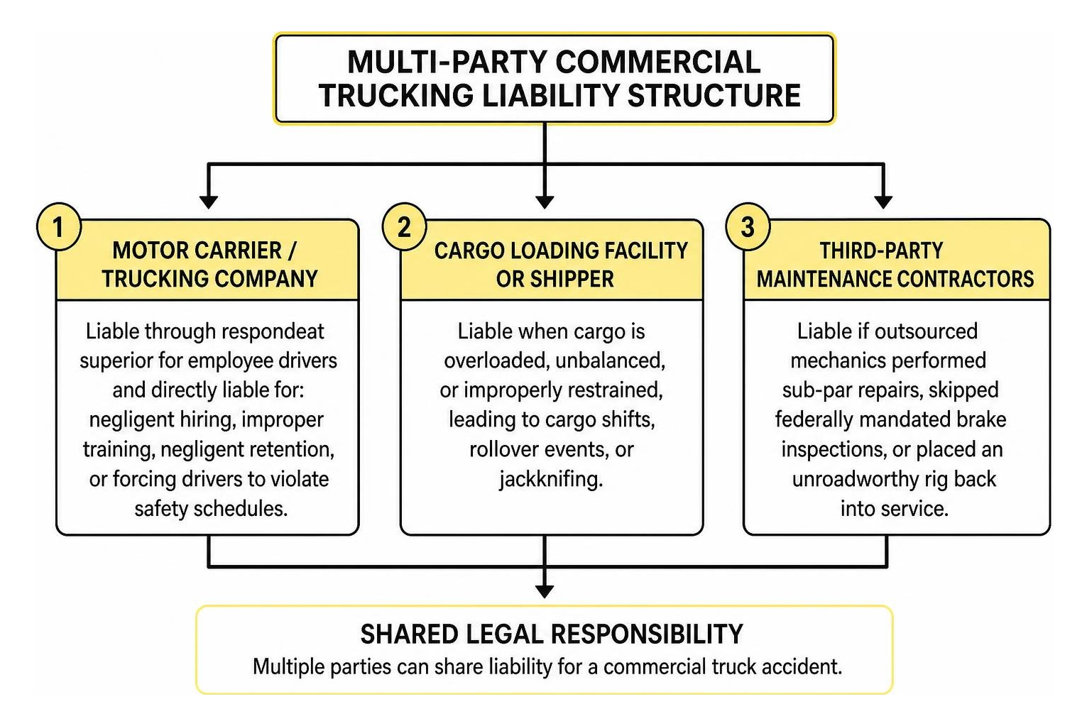 Multi-party commercial trucking liability structure