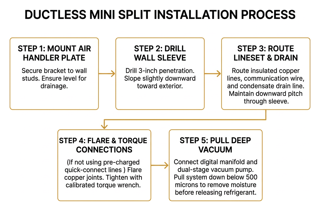 Ductless Mini Split Installation Process Ductless Mini Split Installation Process