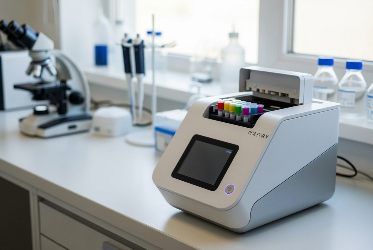 modern, compact point-of-care PCR machine - Fast PCR testing