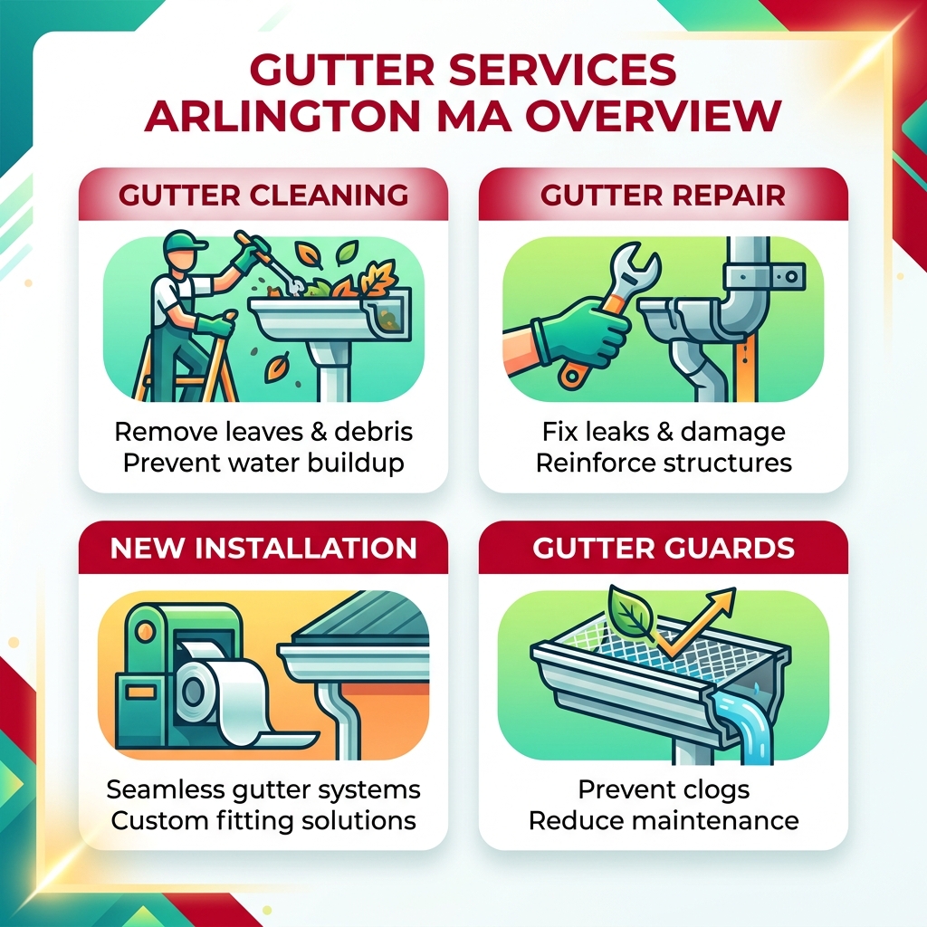 gutter services Arlington MA overview - gutter services Arlington MA infographic 
